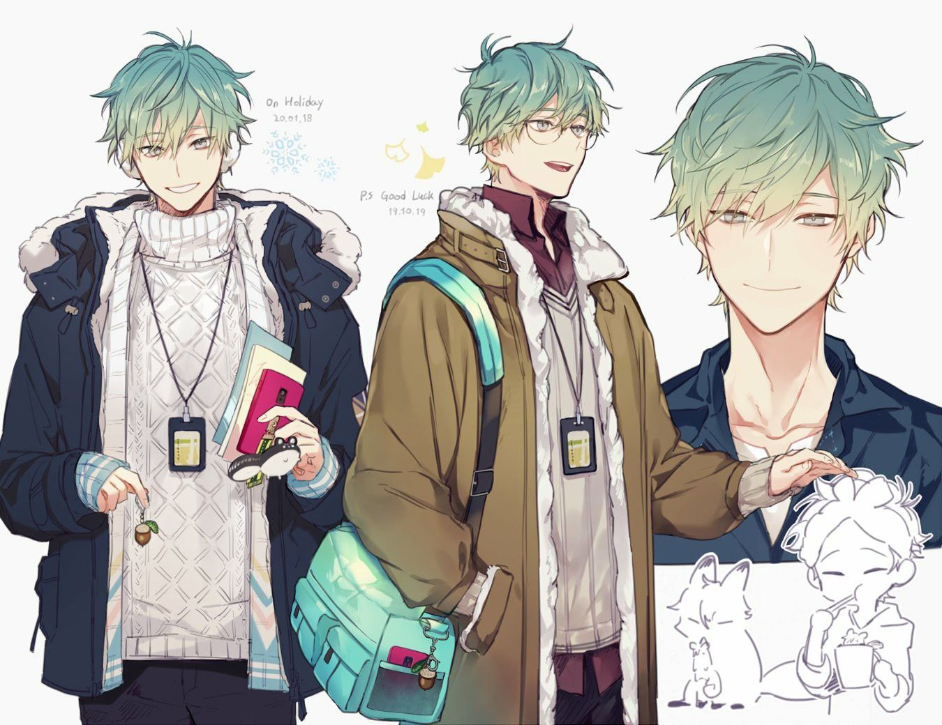 Wallpaper #801e8 Premium Photo Trendy Anime Boy Character Turnaround Concept Art Sheet