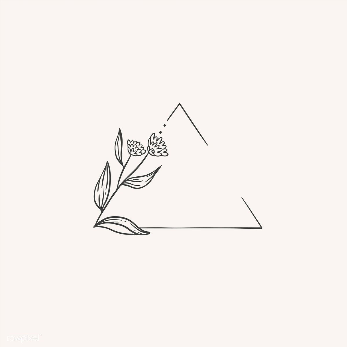 Wallpaper #hmdvBZMBSpphPi3-jLzE147 Download Premium Vector of Triangle Botanical Frame Element Vector