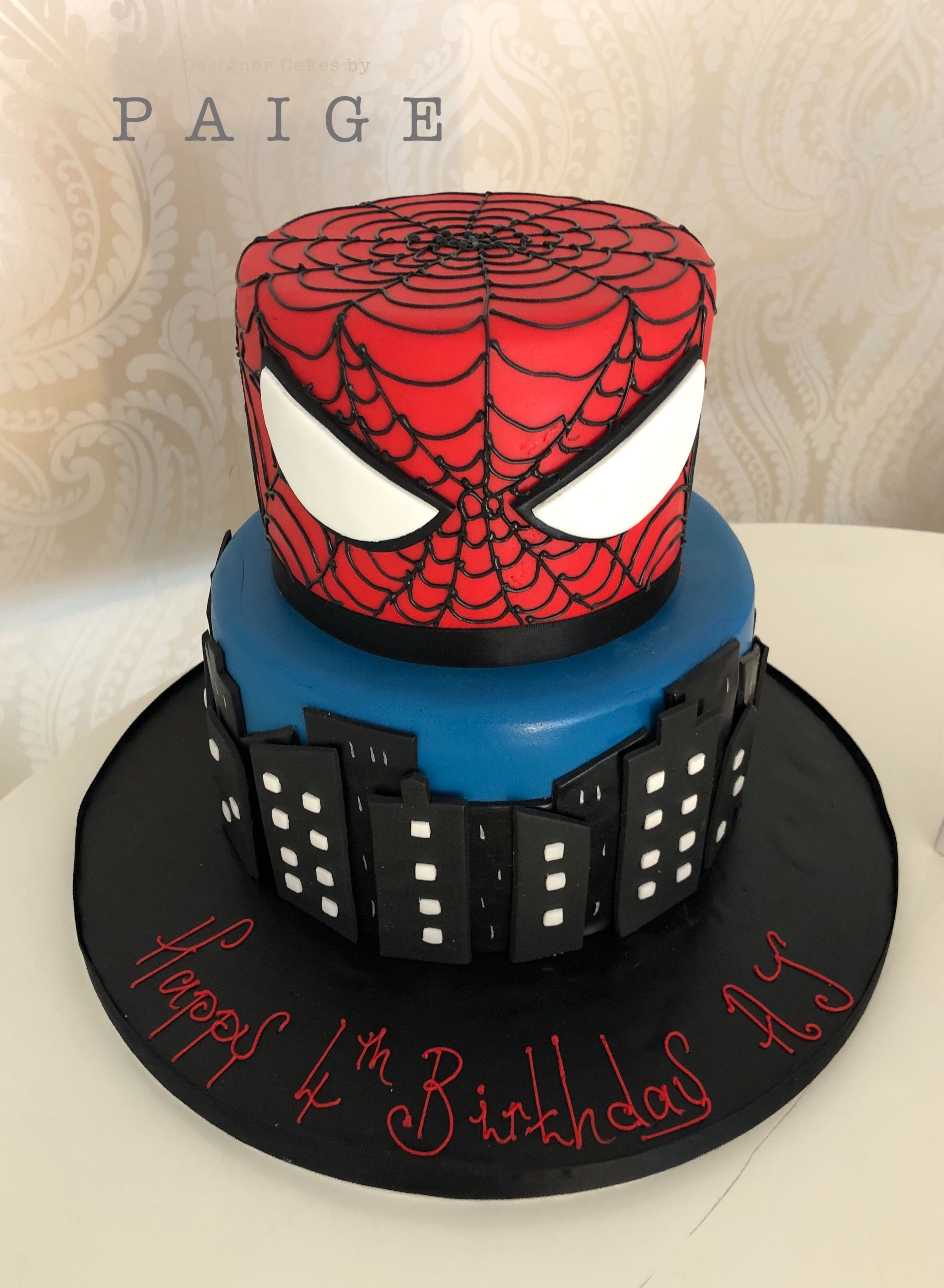 Wallpaper #2nNBh44BFI5NbQksQyDd12 A Birthday Cake with a Spiderman Theme