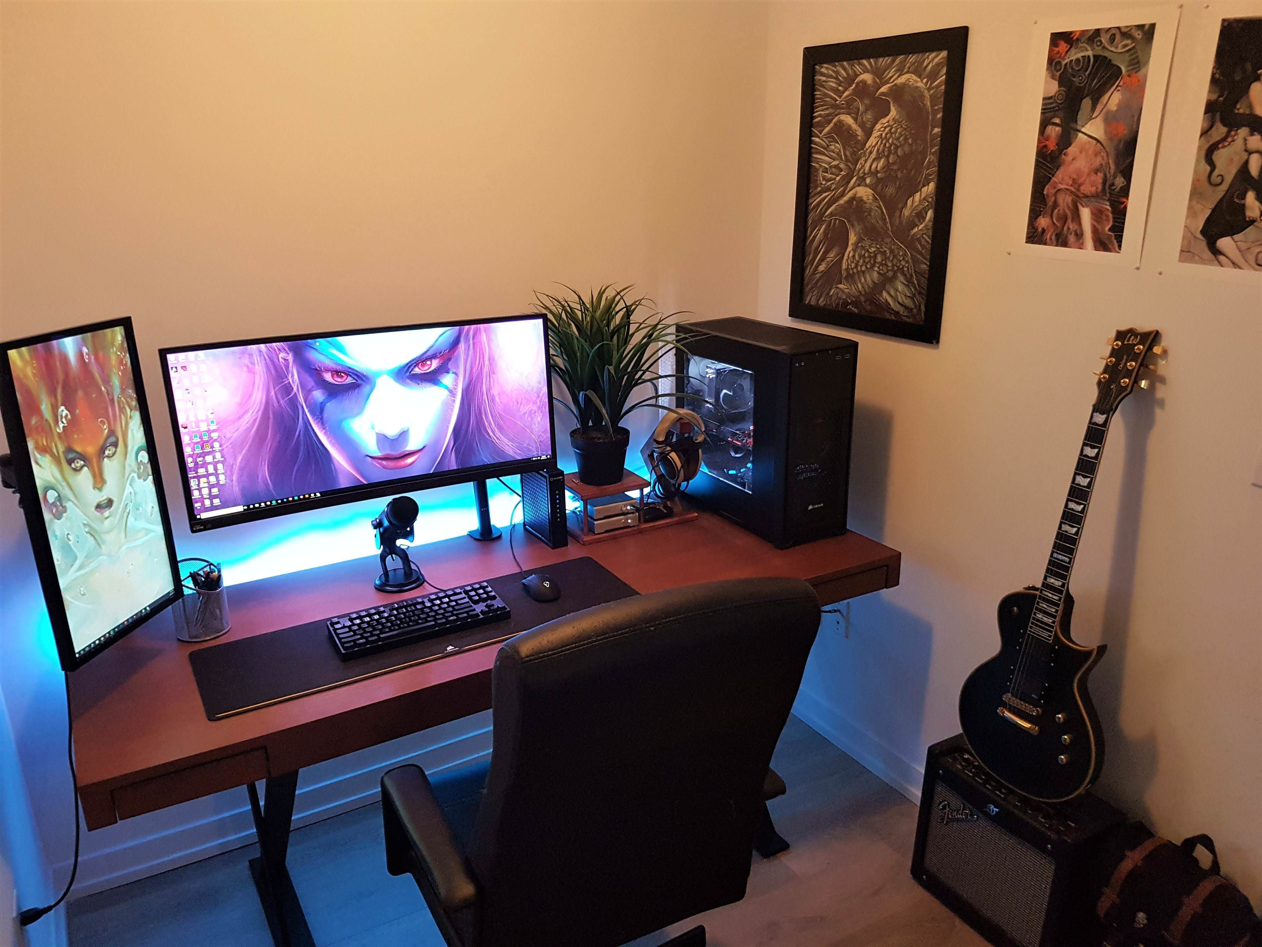 Wallpaper #Lh07LJMBlOZrFDOkAMrZ149 Gaming Setup Gaming Room Setup Computer Setup Video Game Rooms
