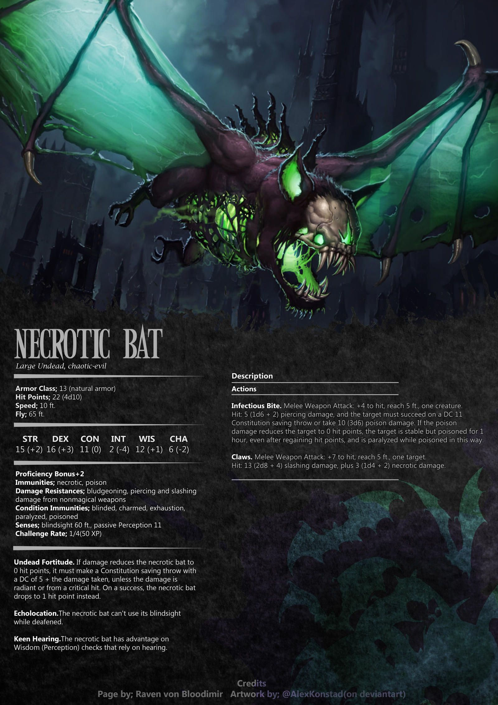 Wallpaper #mxm_HY8BtGB6xQ78GHdV10 Necrotic Bat Dnd Monster by Ravenvonbloodimir on Deviantart Dnd