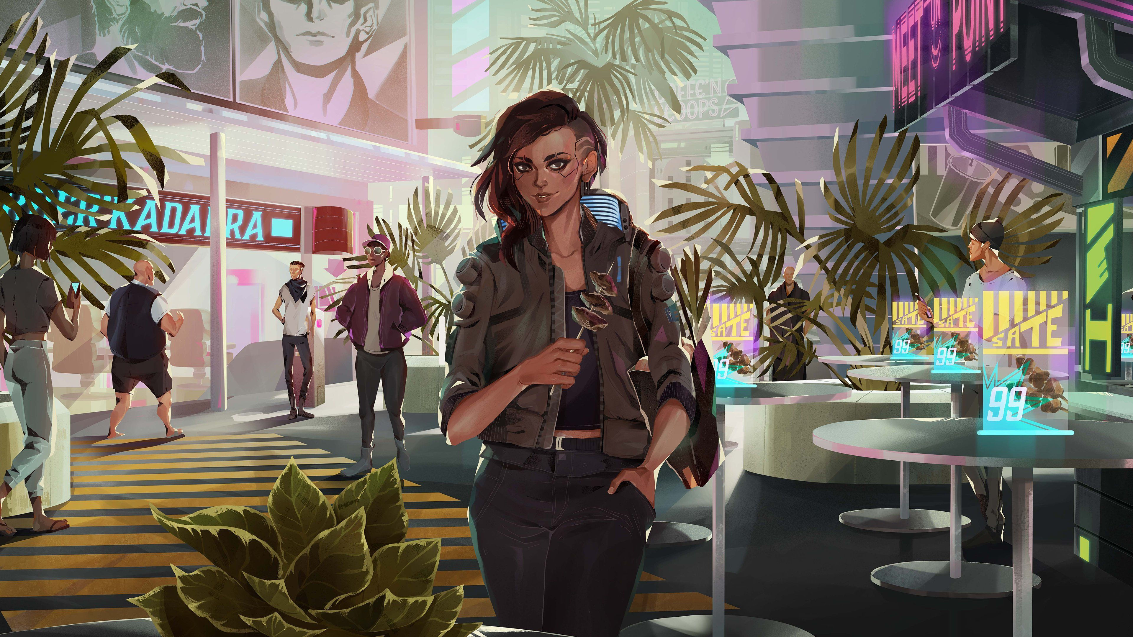 Wallpaper #wKU7MpMB0vj5YdARKNMO307 Cyberpunk 2077 Fem V by Natalie Dombois Kazuliski Cyberpunk