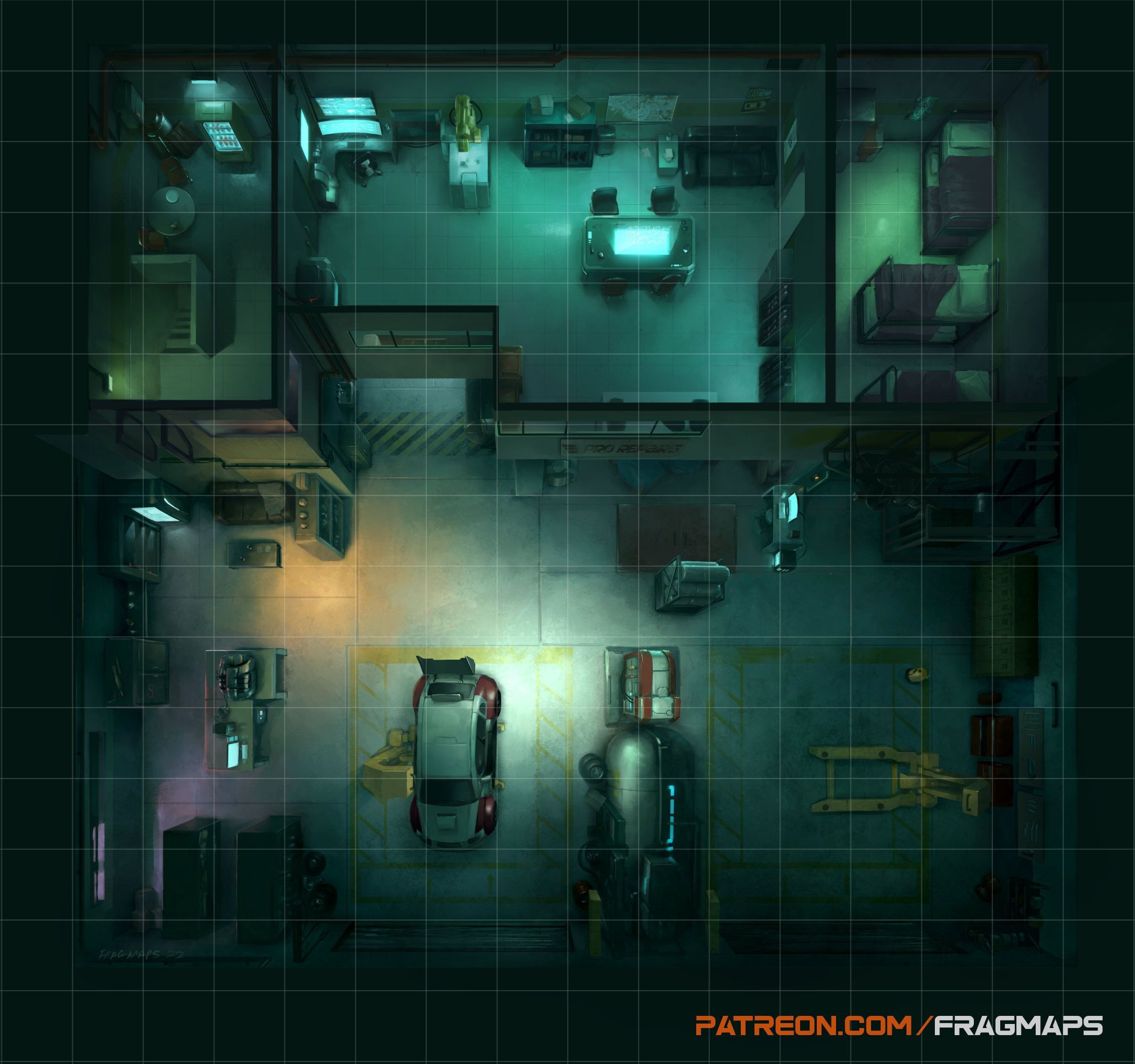 Wallpaper #KANKYpMBpyOg8YnEJdJr192 Auto Shop Garage Base Series Part 2 Frag Maps Cyberpunk Rpg