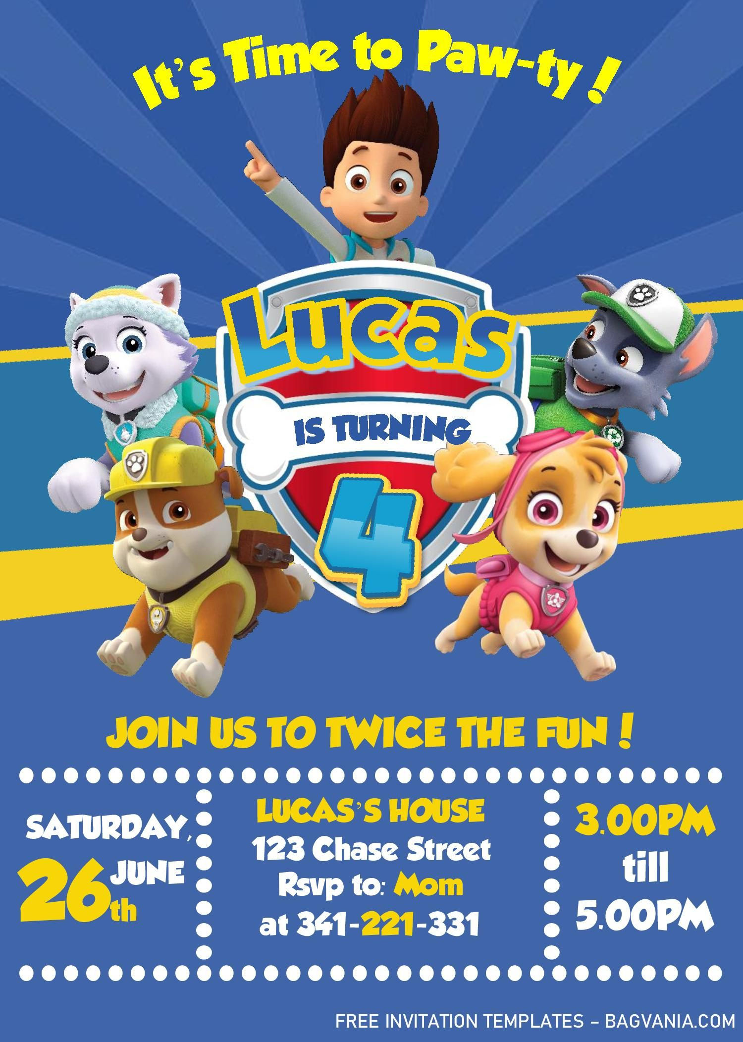 Wallpaper #nDEINpMB5zzyi_yYPFiv254 Free Printable Paw Patrol Invitations