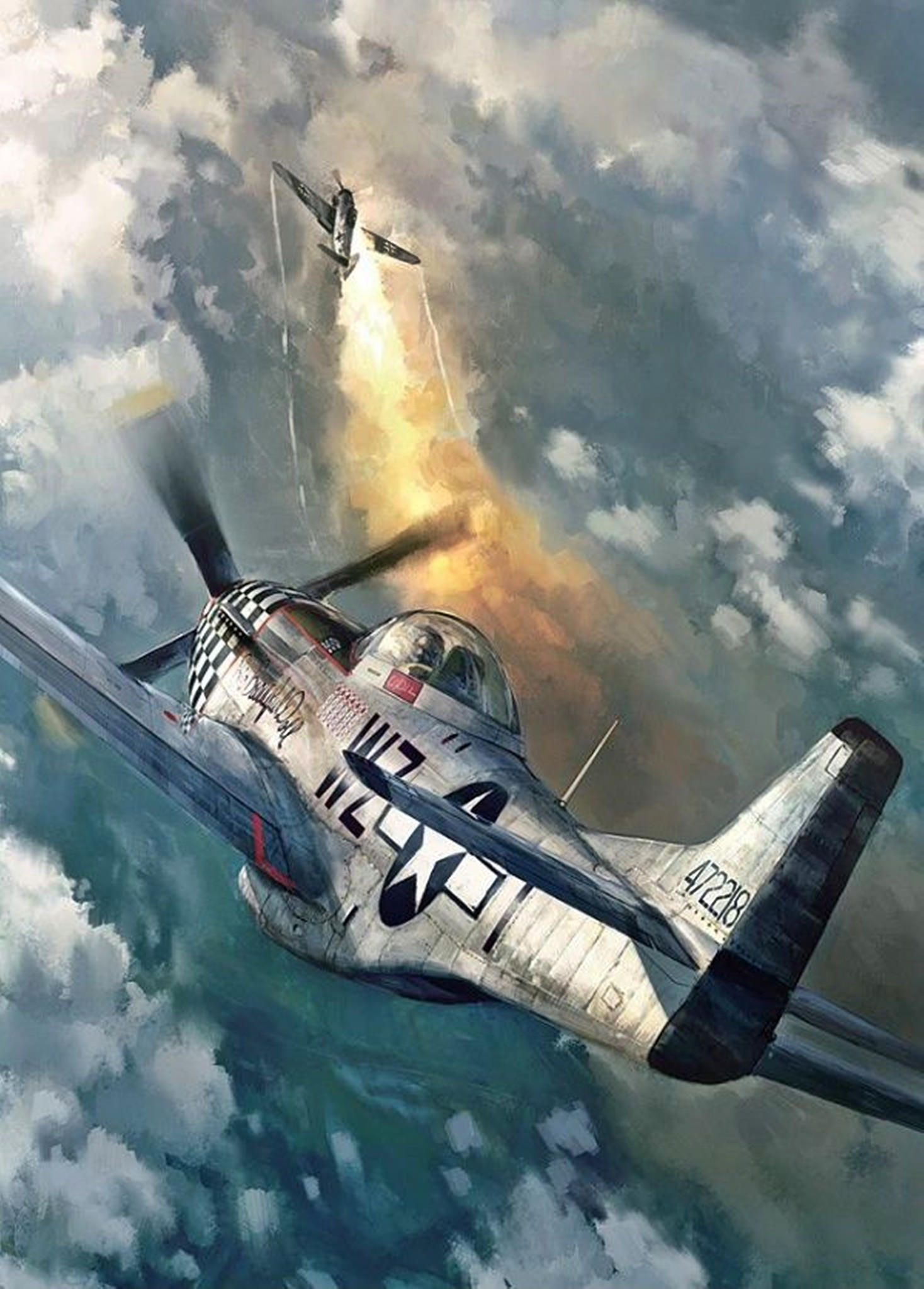 Wallpaper #FhnoB48BtGB6xQ7871il47 P 51 Mustang Aircraft Art Aircraft Aircraft Painting