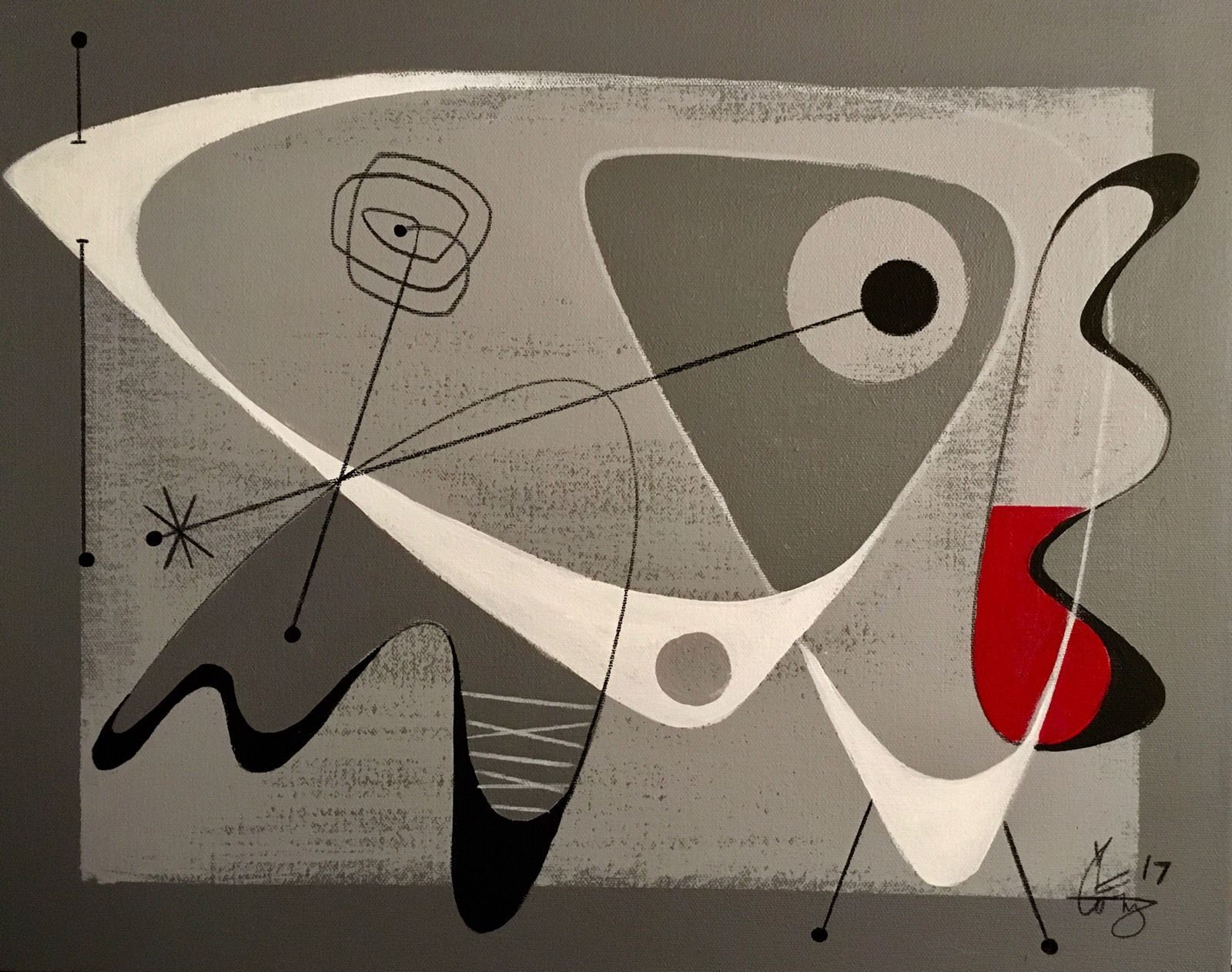 Wallpaper #2LgT3ZIBJvJKYCmEjv7f240 El Gato Gomez Retro Mid Century Modern Eames Era Atomic Painting 50s