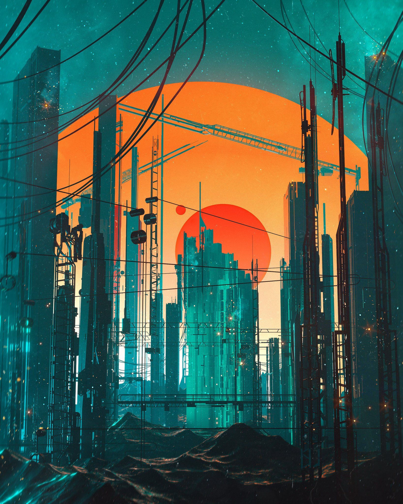 Wallpaper #4kX0qY4B7YBJg1BVW6ci20 Dangiuz on Twitter Cyberpunk Cyberpunk Aesthetic City Illustration