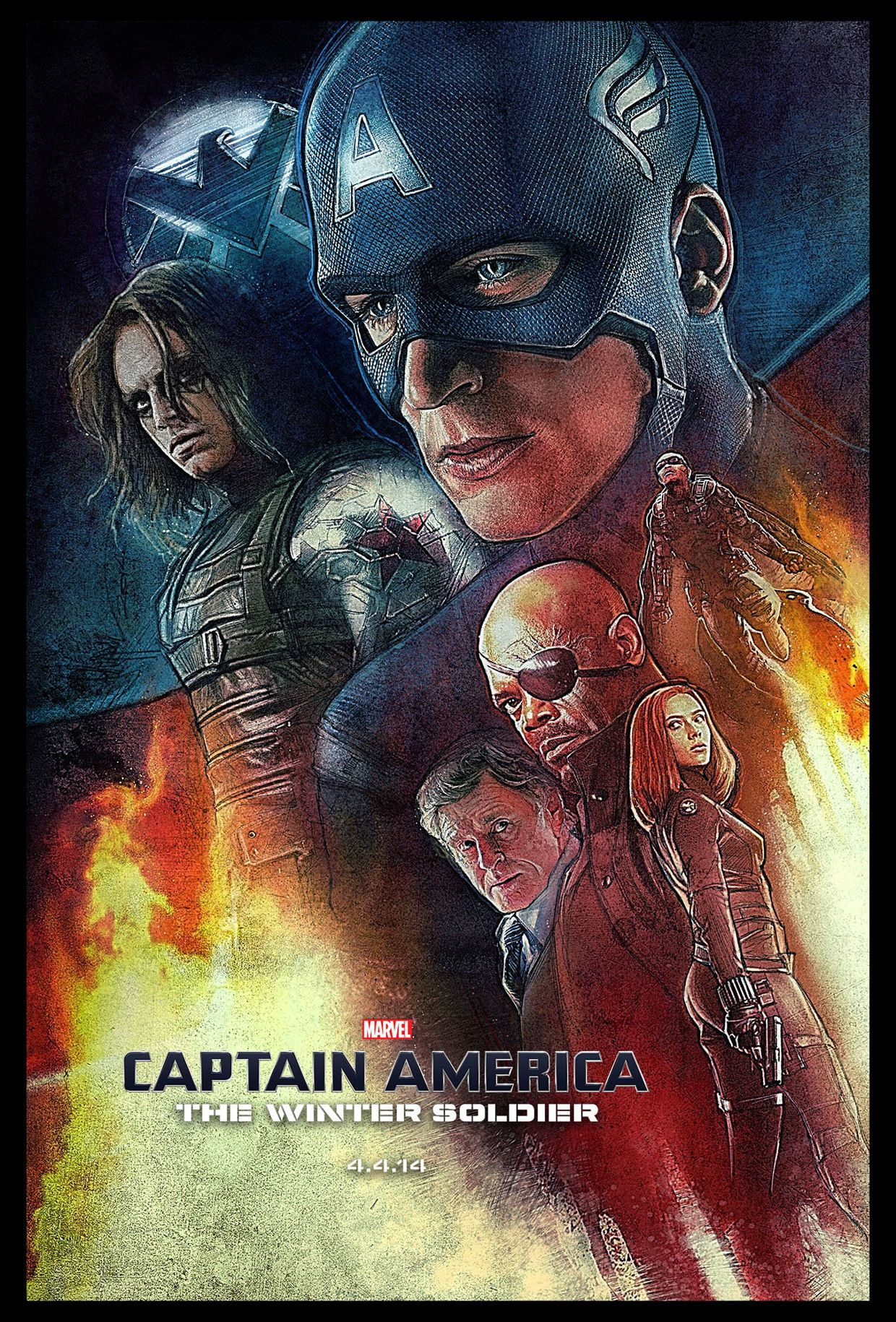 Wallpaper #RnPsiY4BFI5NbQksnyIP23 Captain America and Black Widow in an Intense Battle Against the Winter Soldier