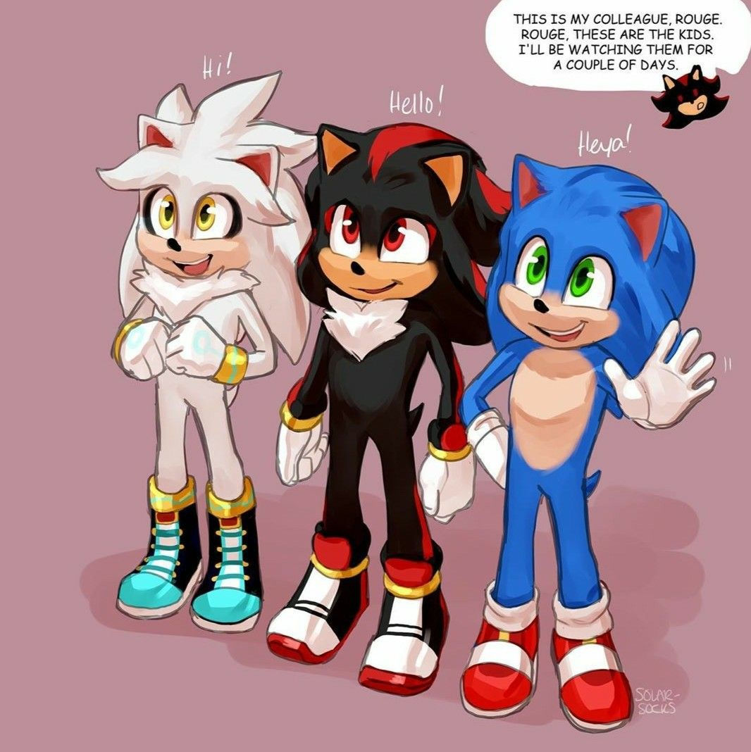 Wallpaper #klhxNJMBzN9vxX346zxu95 Rogue Shadow Silver and Sonic Cartoon Characters