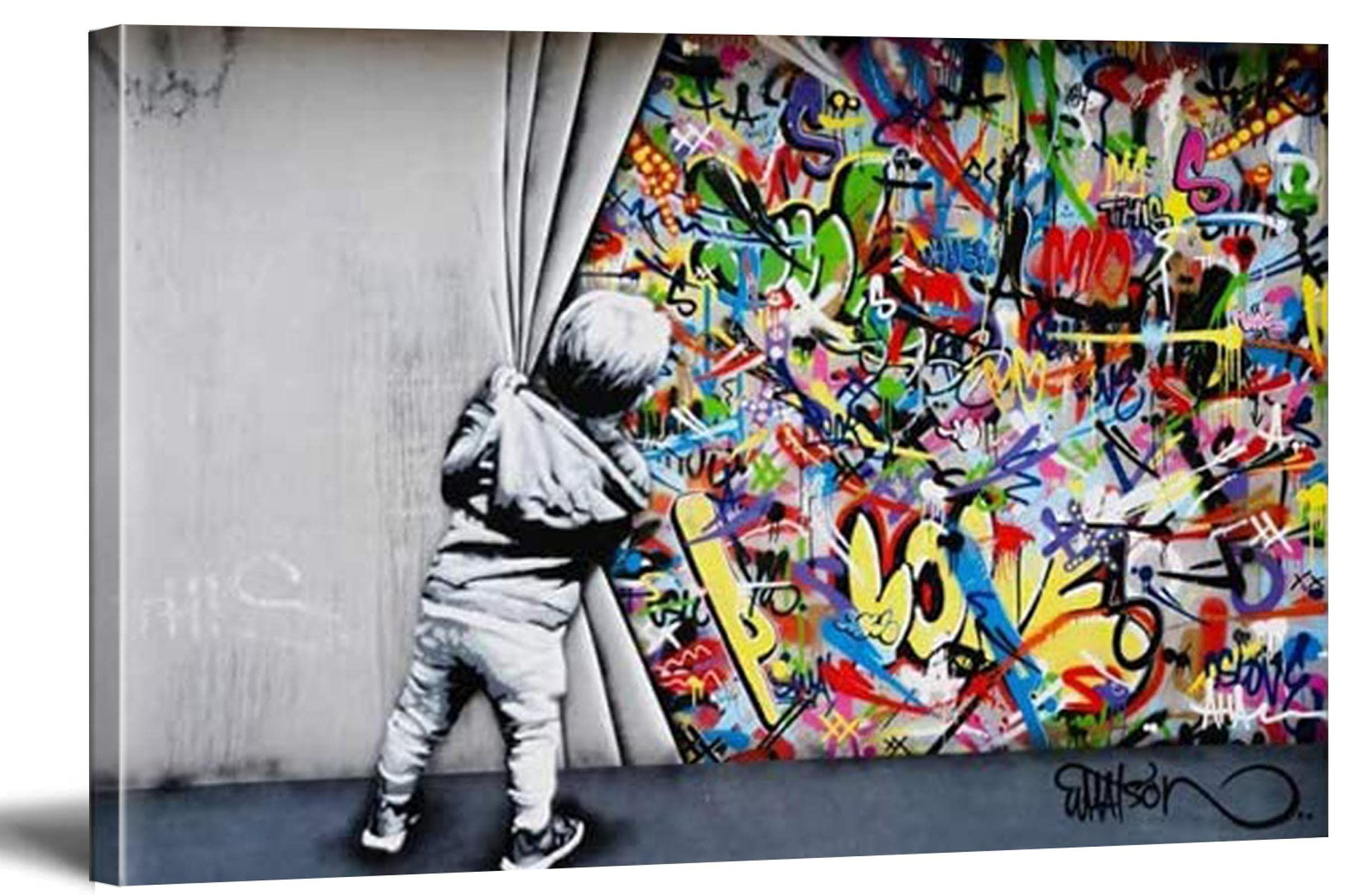 Wallpaper #xQOFYpMBpyOg8YnEvdI-299 Banksy Wall Art Behind the Curtain Graffiti Art Pop Street Graffiti Art