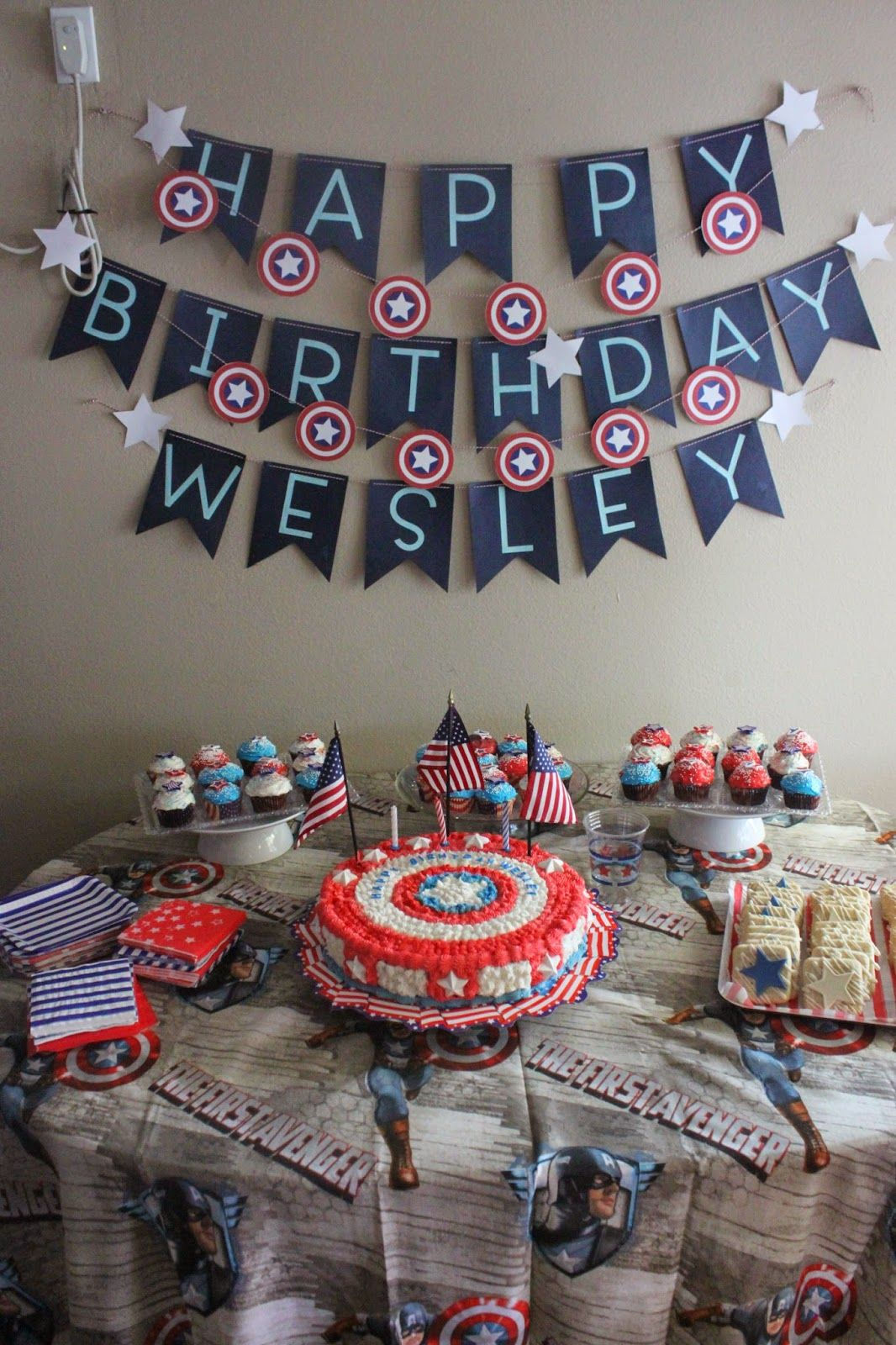 Wallpaper #THPrgo4BFI5NbQkszxmX19 A Patriotic Birthday Party with a Captain America Theme