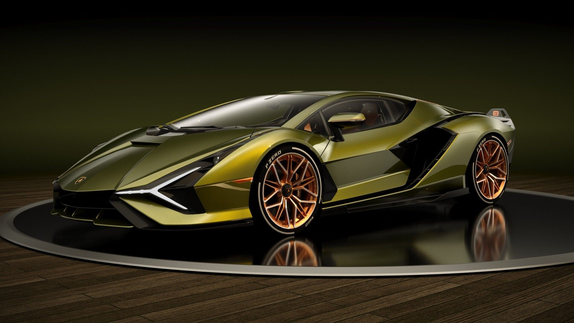 Wallpaper #2meb55IBSpphPi3-_DiQ53 Lamborghini Sian Fkp 37 by Russ Schwenklerthe Lamborghini Sian Fkp 37