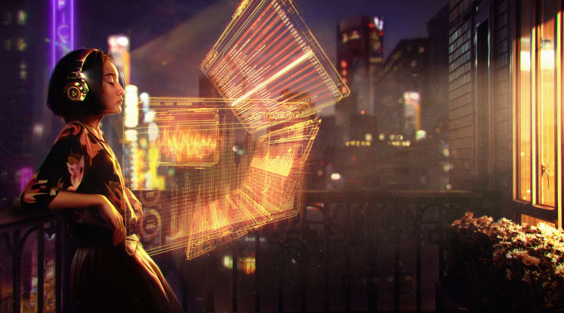Wallpaper #N2er-5IBSpphPi3-ZJXN452 Cyberpunk Scenes Panosundaki Pin