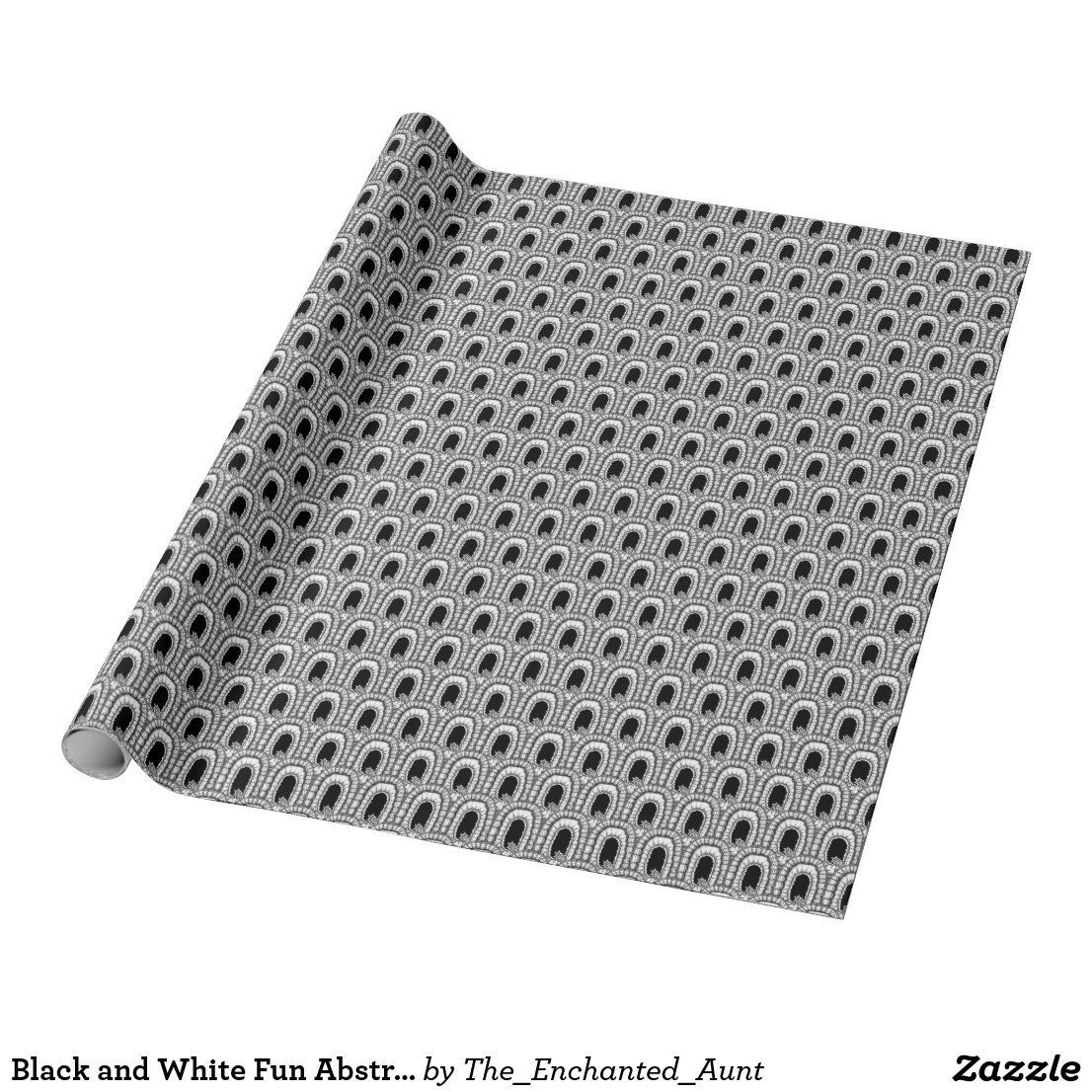Wallpaper #AWeBD5MBSpphPi3-L-95238 Black and White Fun Abstract Art Pattern Wrapping Paper Looking for a