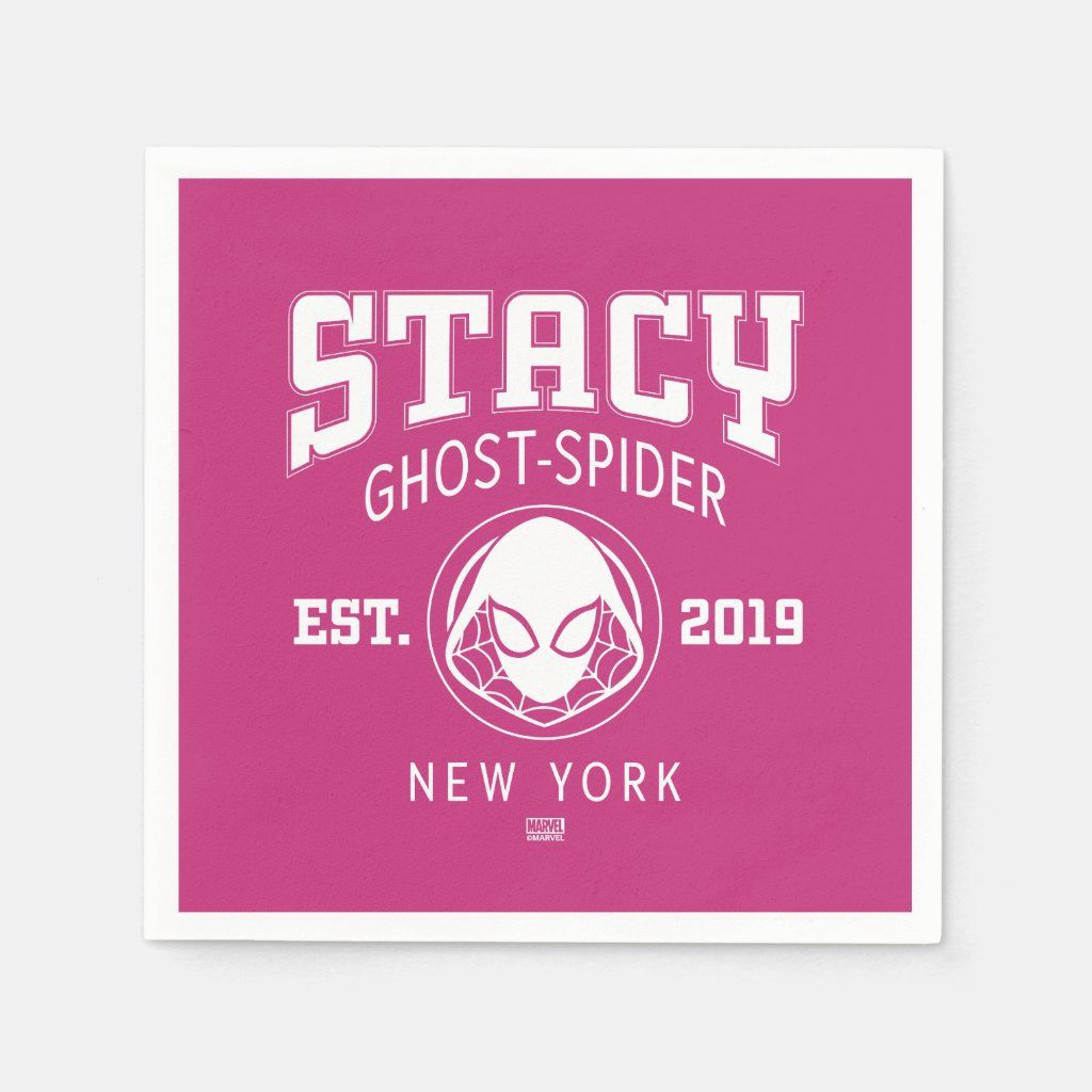 Wallpaper #a_RNOpMBKFX8bn3rUnhb10 Ghost Spider Gwen Stacy Collegiate Logo Napkins Zazzle in 2023 Gwen