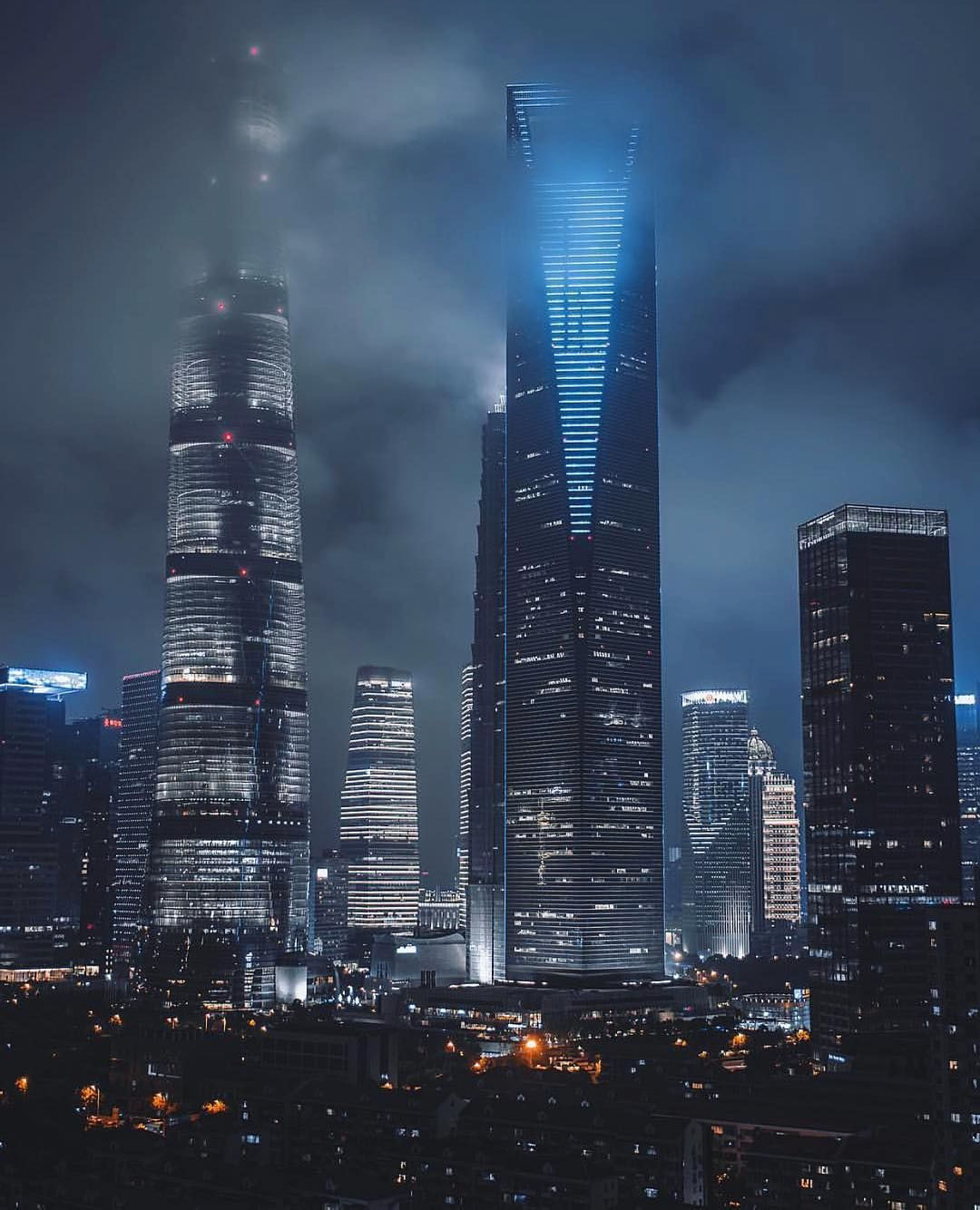 Wallpaper #WnTjvo4B_8f4nGFaZ2yS50 Shanghai Neon Noir Skyscraper Shanghai