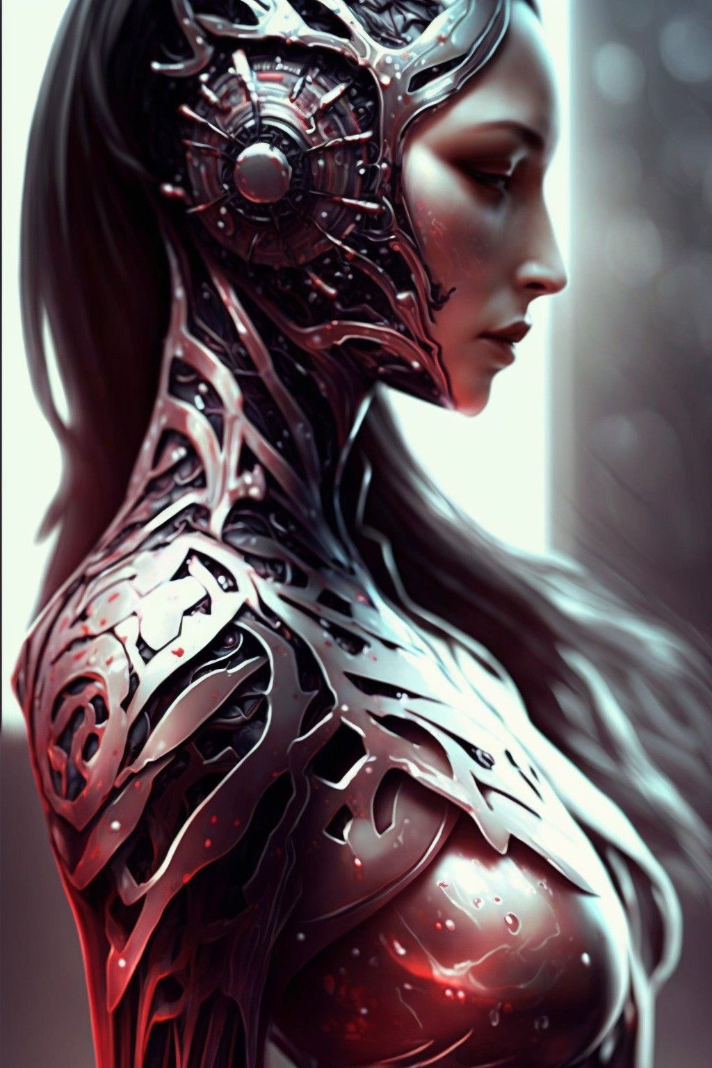 Wallpaper #OW0dapcBycdYOYFTOnEz34 Cyberpunk Tattoo Cyberpunk Girl Female Robot Female Art Starcraft