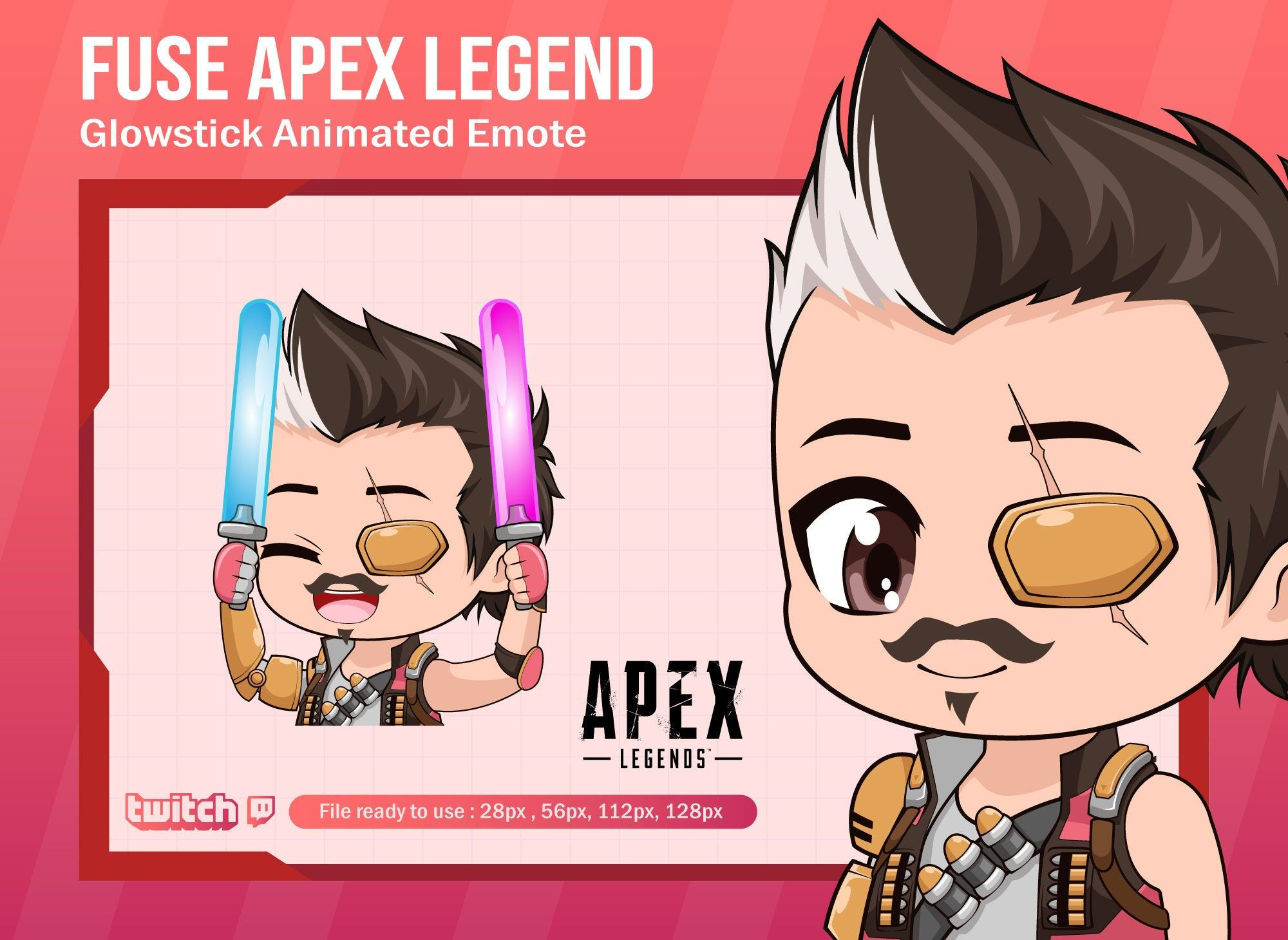 Wallpaper #TUYHn5cBh-zKMCtLfWCB20 Fuse Apex Legends Glow Stick Emote for Twitch Apex Animated Emotes