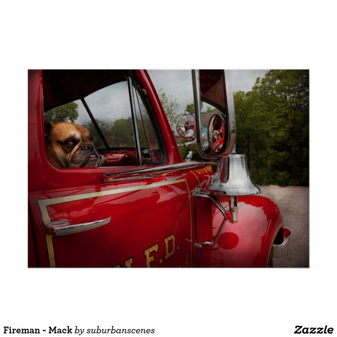 Wallpaper #JWen7ZIBSpphPi3-n1mk54 Fireman Mack Poster Fireman Firefighter Chief Gift Nostalgic Art