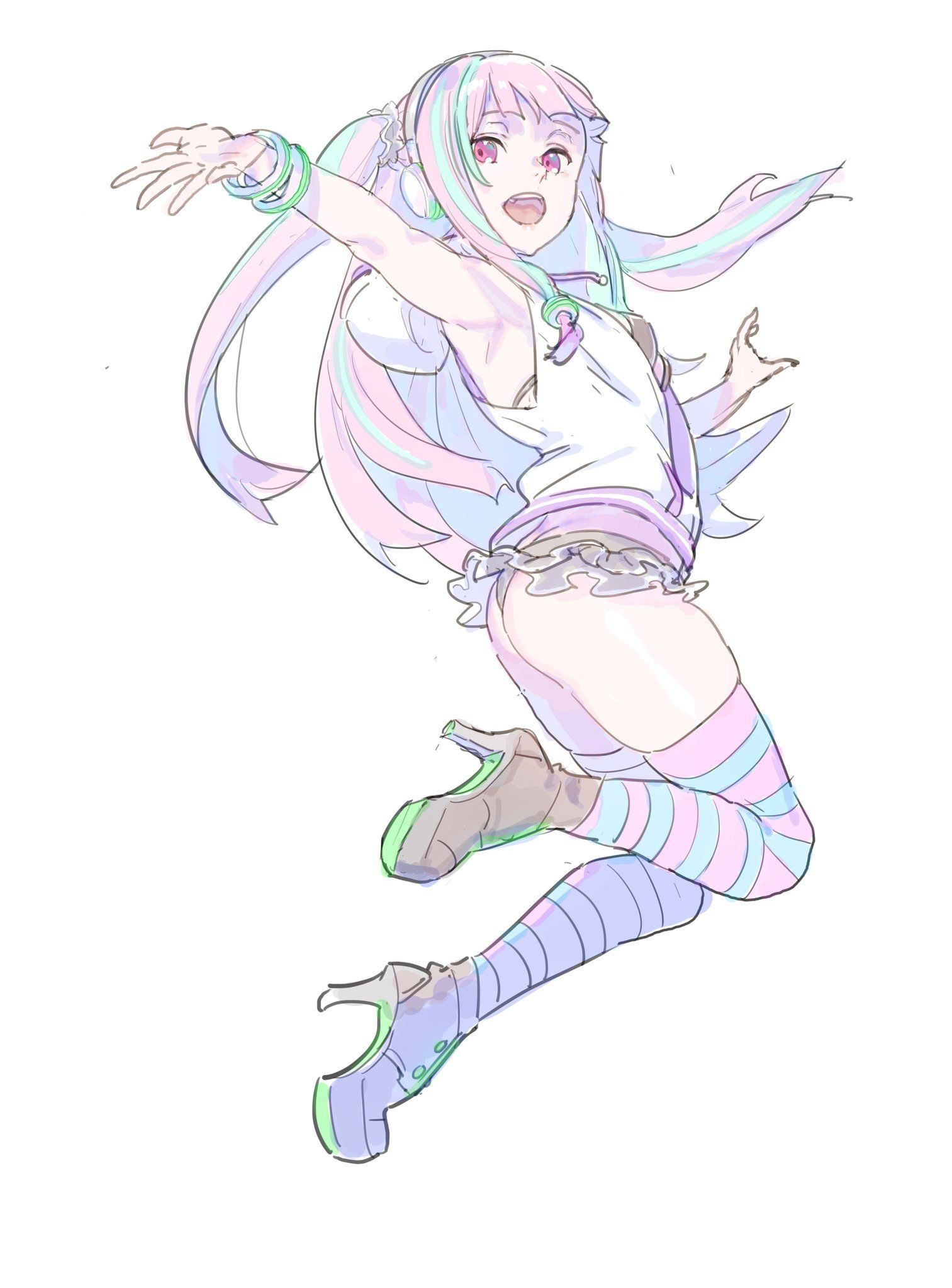 Wallpaper #vQMhY5MBpyOg8YnExNQw395 Jumping Pose Anime Jumping in Puddles Keyriskey
