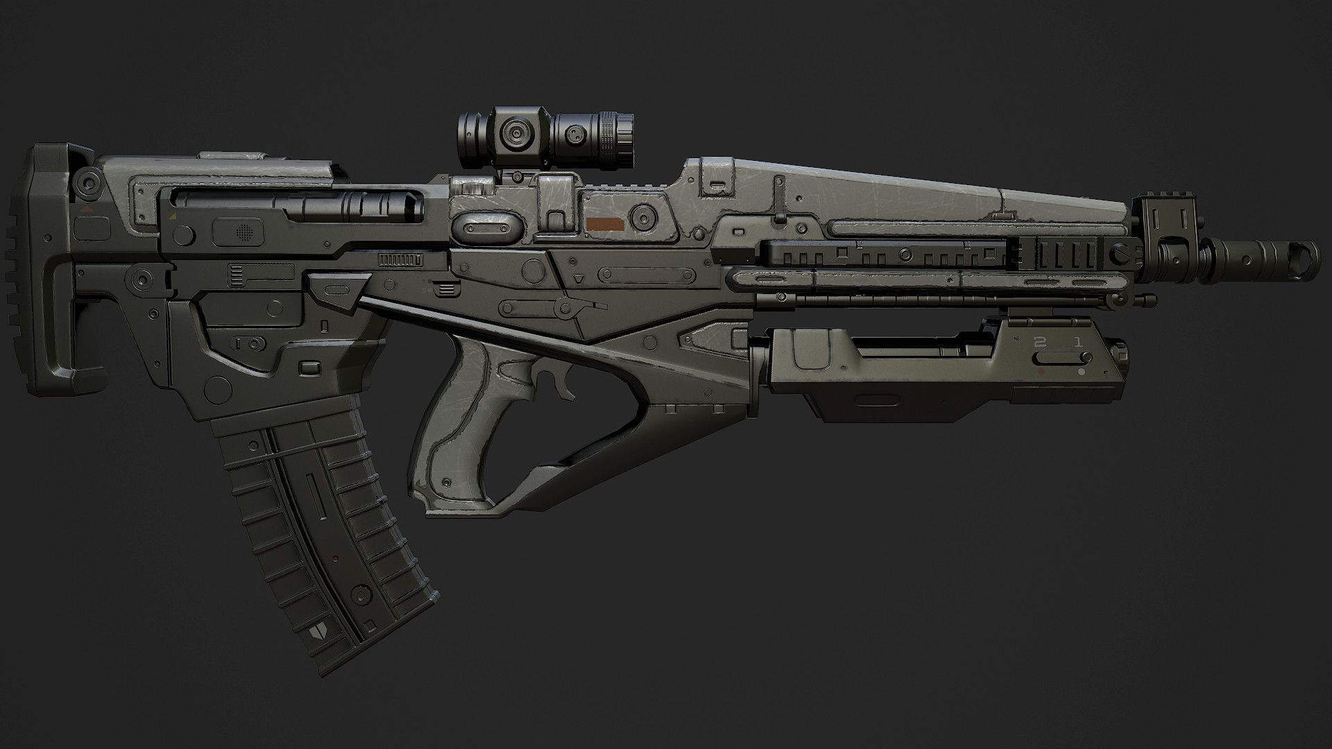 Wallpaper #nEXQoI4B7YBJg1BV4aOB28 Cyberpunk Sniper Rifle