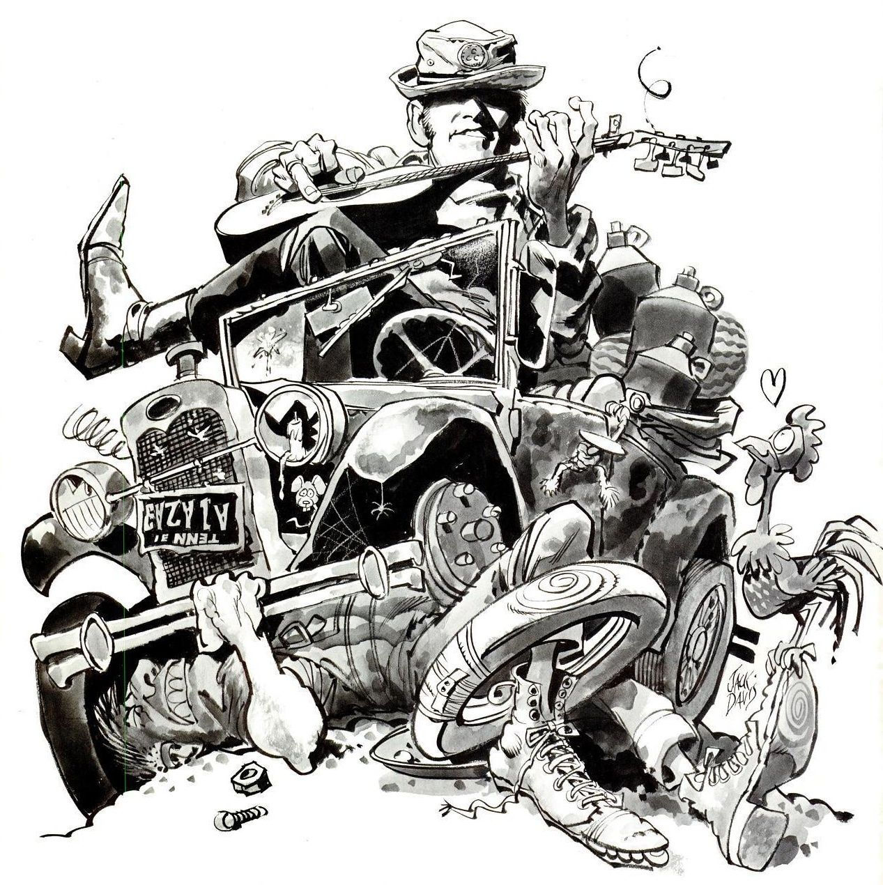 Wallpaper #f200d Intricate Detailed Caricature of Jack Black by Robert Crumb Creative