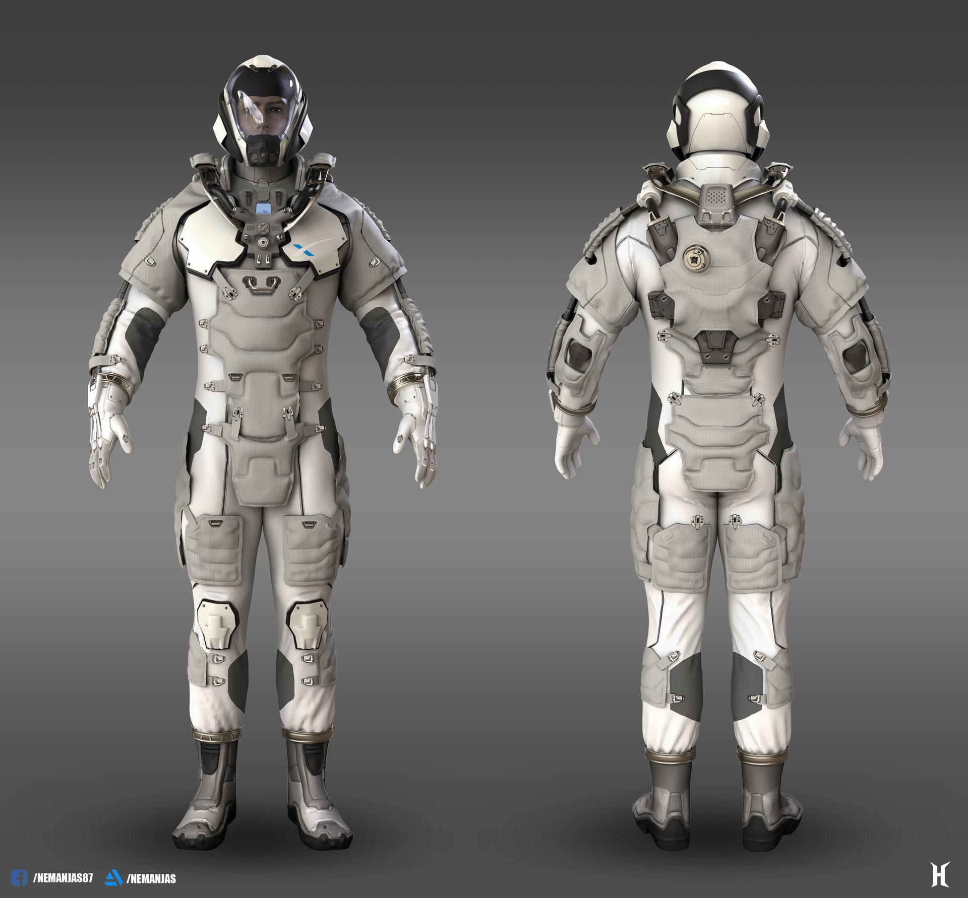 Wallpaper #3886a Space Suit by Leonardo Peralta Sci Fi Uniform Sci Fi Armor Robot Suit