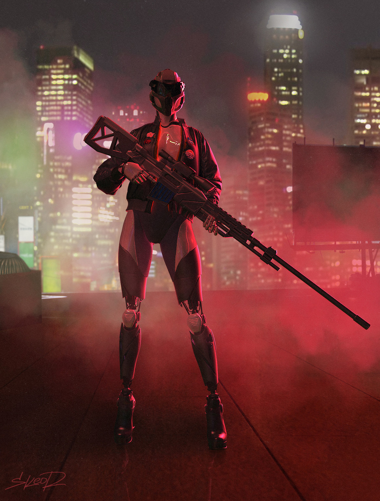 Wallpaper #oX2M8Y4Bnwiau_P6mQn43 Killzoomer Tony Skeor Art Cyberpunk Peintures Numeriques Ville