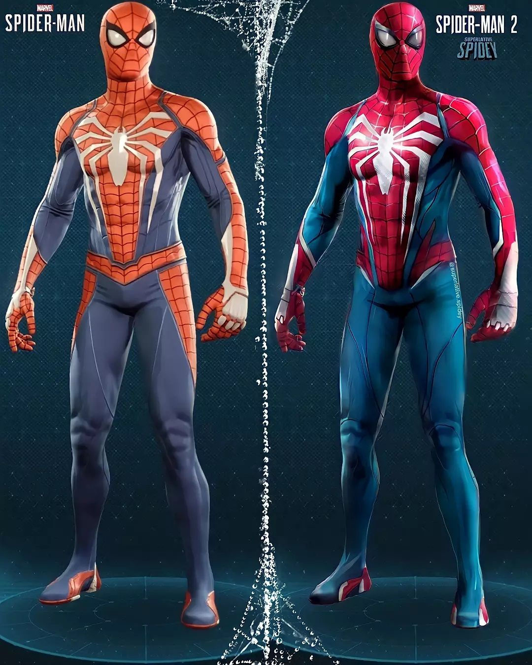 Wallpaper #_bgz2JIBJvJKYCmEJObp336 Peters Advanced Suit V1 vs Advanced Suit V2