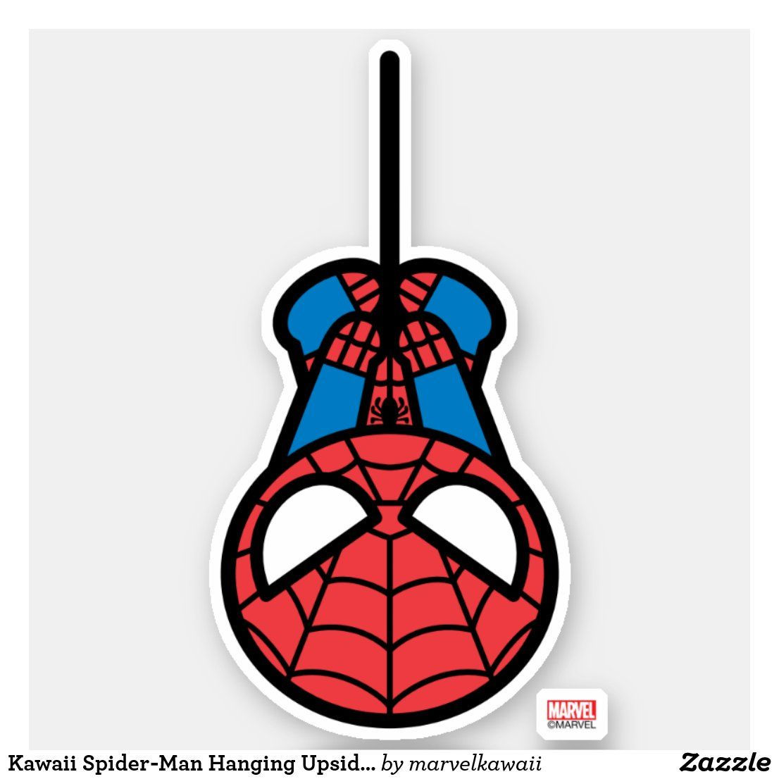 Wallpaper #wmjaIJMBSpphPi3-fy6o452 Kawaii Spider Man Hanging Upside Down Sticker Zazzle Kawaii Spider