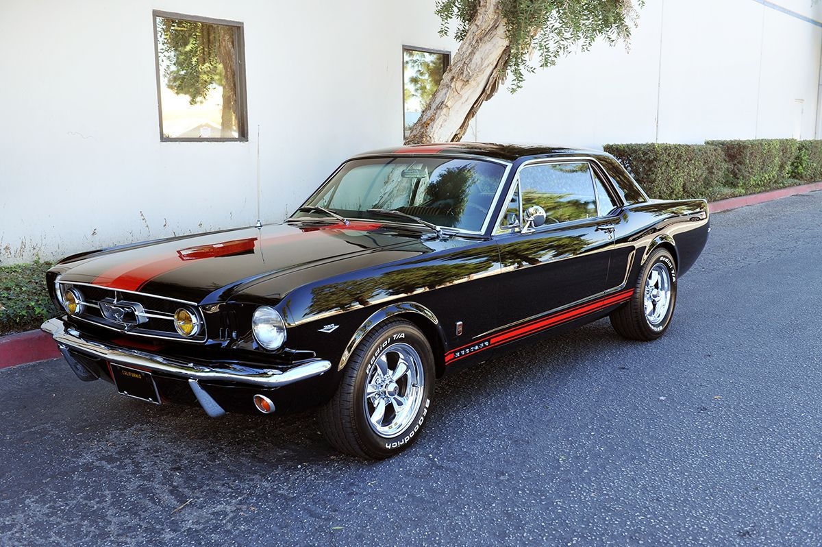 Wallpaper #h0Vpko4B7YBJg1BVgZ6j58 1965 Mustang Black and Red