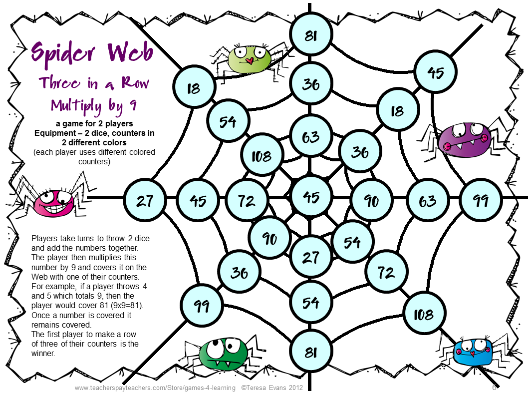 Wallpaper #F2jUHpMBSpphPi3-Fion67 Spider Math Games for Multiplication Division Fun Halloween Math