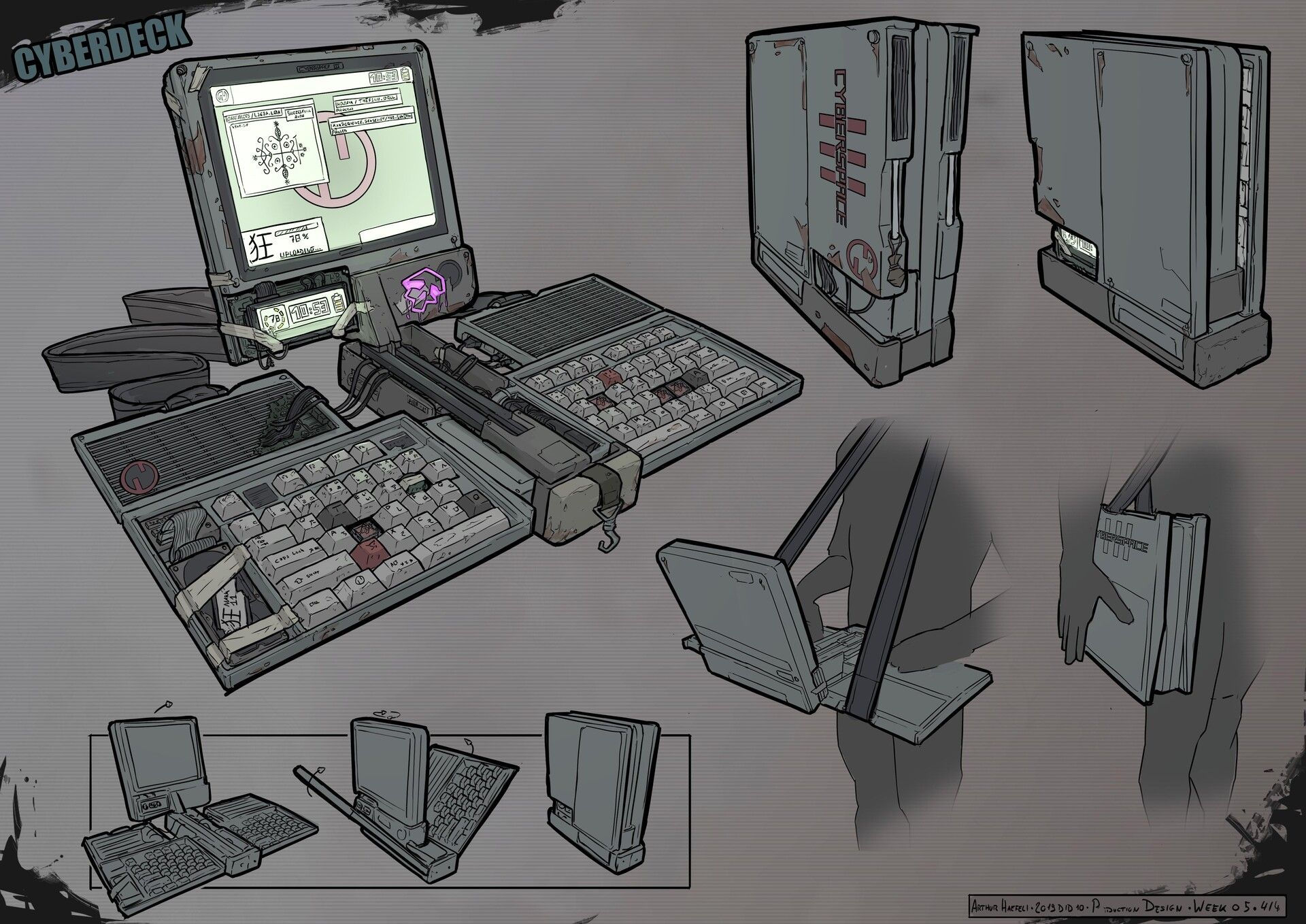 Wallpaper #ynQ0z44B_8f4nGFauHRv15 Artstation Cyberdeck Arthur Haefeli Concept Sci Fi Computer