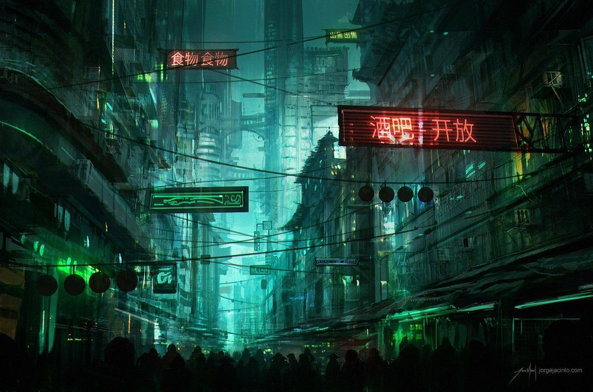 Wallpaper #zn388I4Bnwiau_P64wdX40 General 1200x794 Futuristic Cityscape Cyberpunk Cyberpunk City