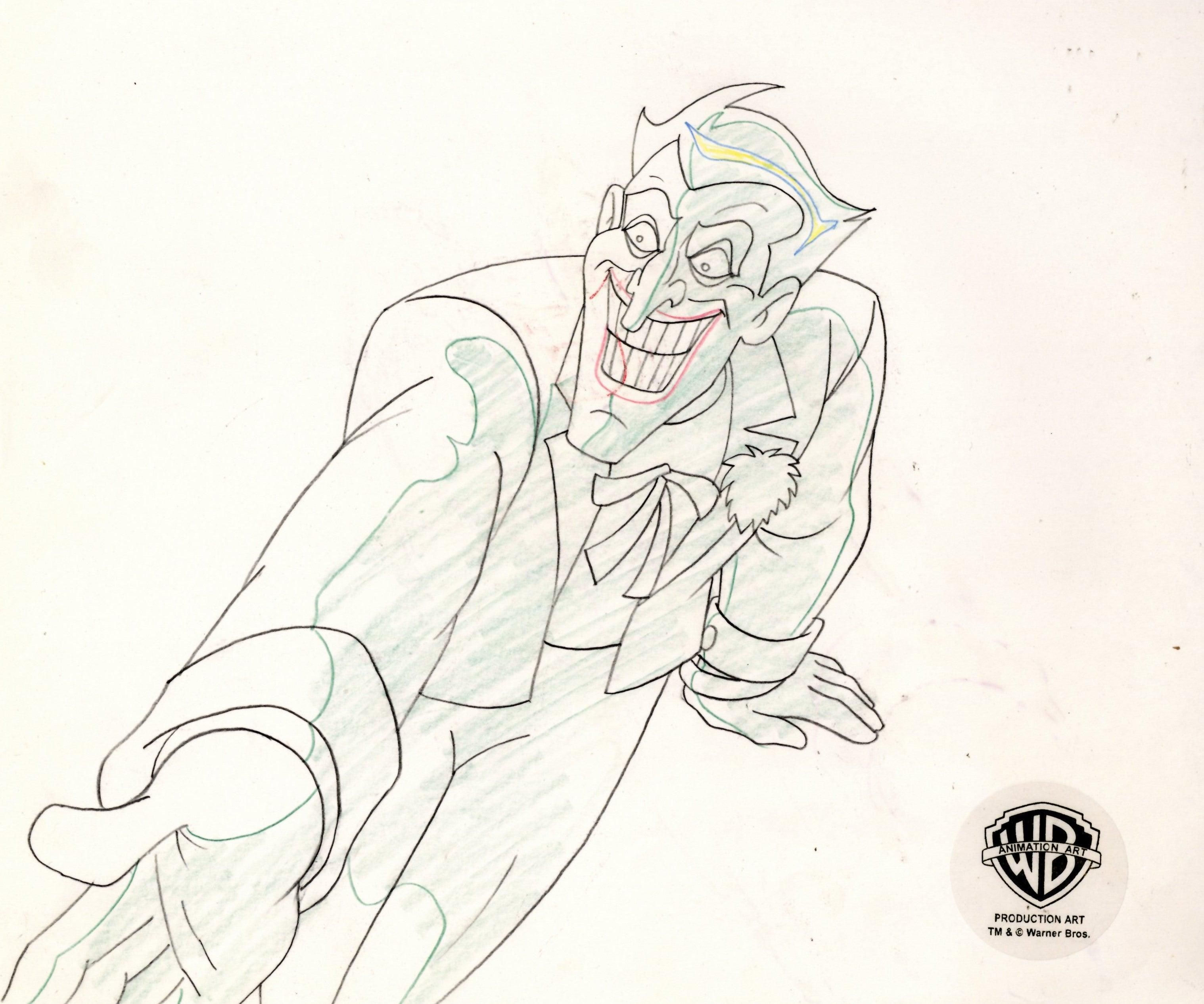 Wallpaper #Of_ra5MB3lSXT3zUwOml26 Batman the Animated Series Original Production Drawing Joker