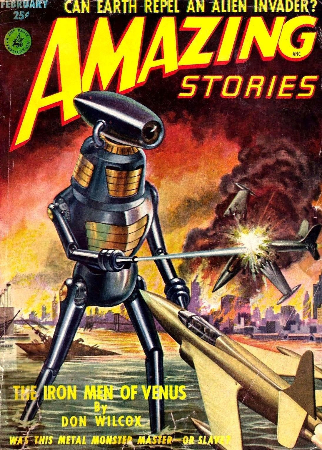Wallpaper #-vSTOpMBKFX8bn3rTngm171 Vintage Sci Fi Comic Poster Amazing Stories the Iron Etsy Sci Fi