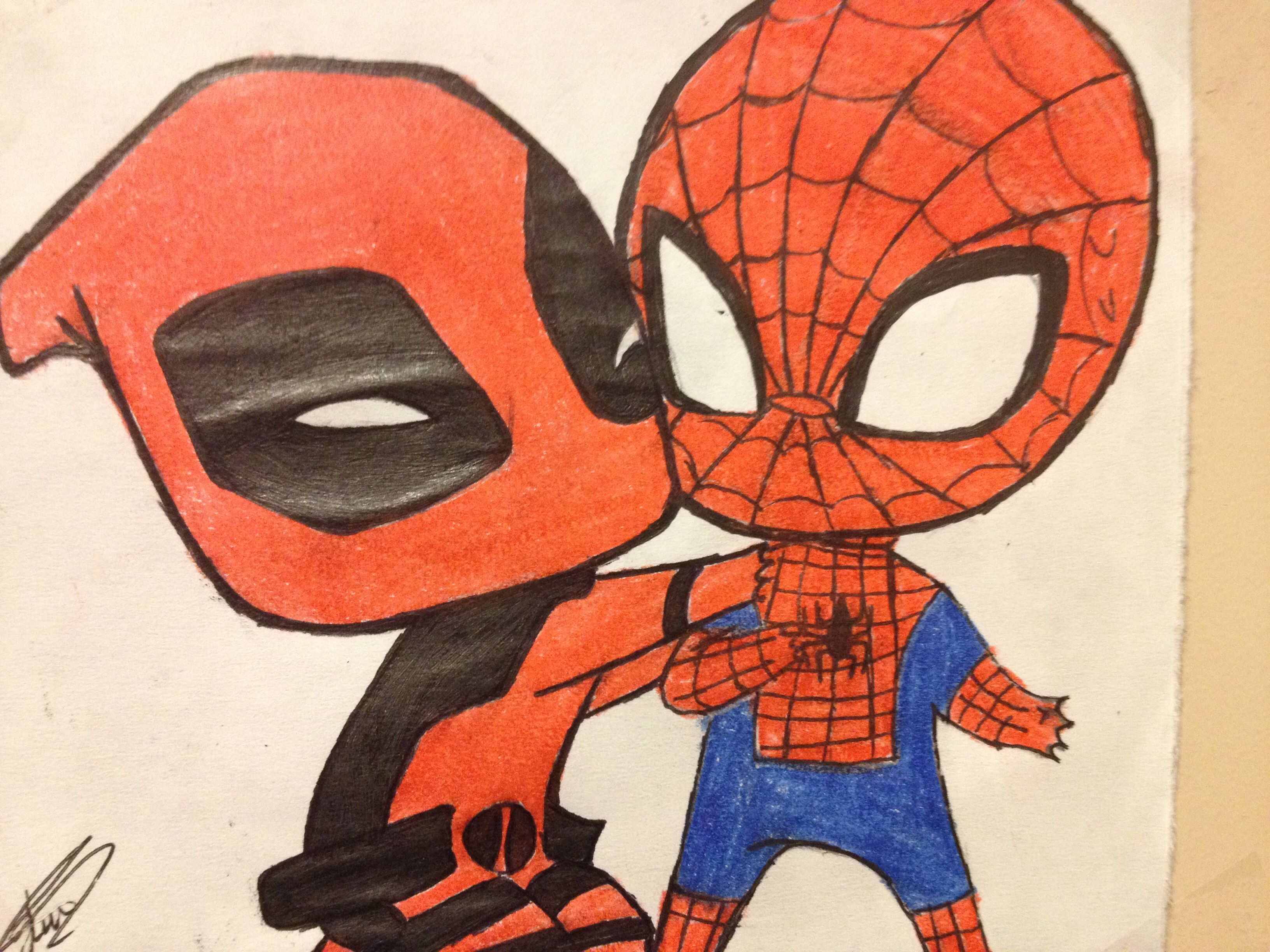 Wallpaper #nDGpNZMB5zzyi_yYQ1cr273 Chibi Spider Man and Deadpool Spiderman Geek Life Chibi