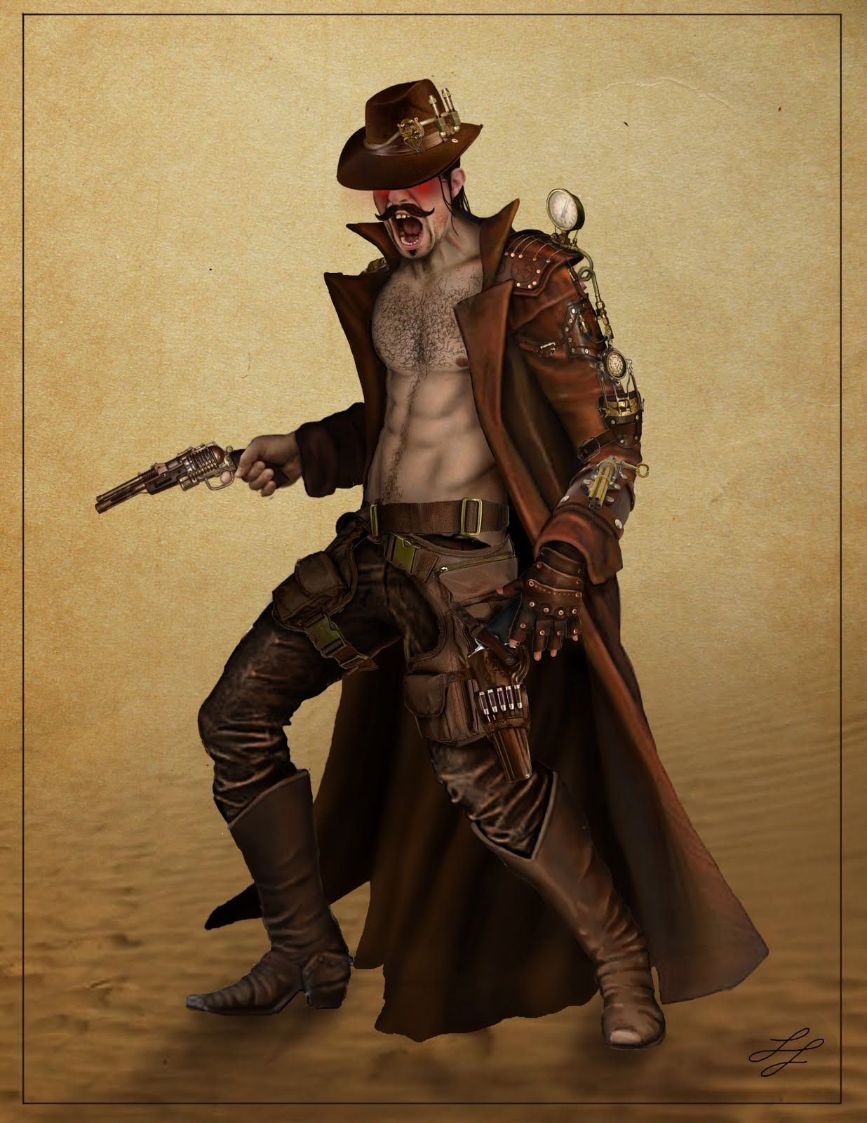 Wallpaper #4hkEF48BtGB6xQ78sm7730 Steampunk Gunslinger Character Design Challenge Character Design