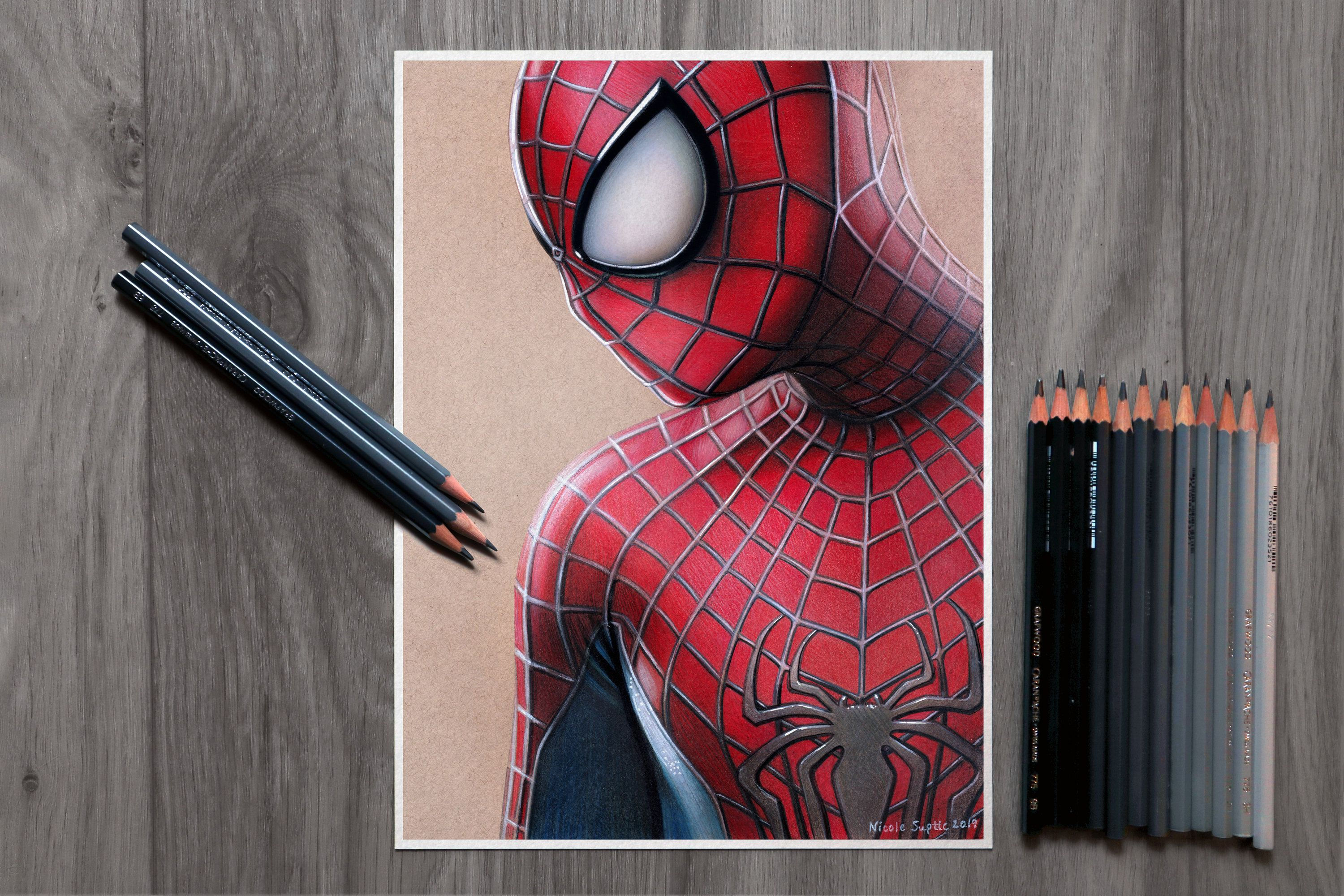 Wallpaper #9zF2NZMB5zzyi_yYU1bc174 Spider Man Drawing the Amazing Spiderman Fine Art Print Superhero Wall