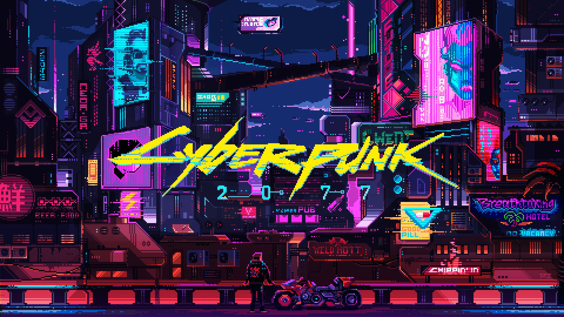 Wallpaper #EnSKyI4B_8f4nGFaiHPT15 Cyberpunk 2077 Pixel Art Pixel Art Cyberpunk 2077 Cyberpunk