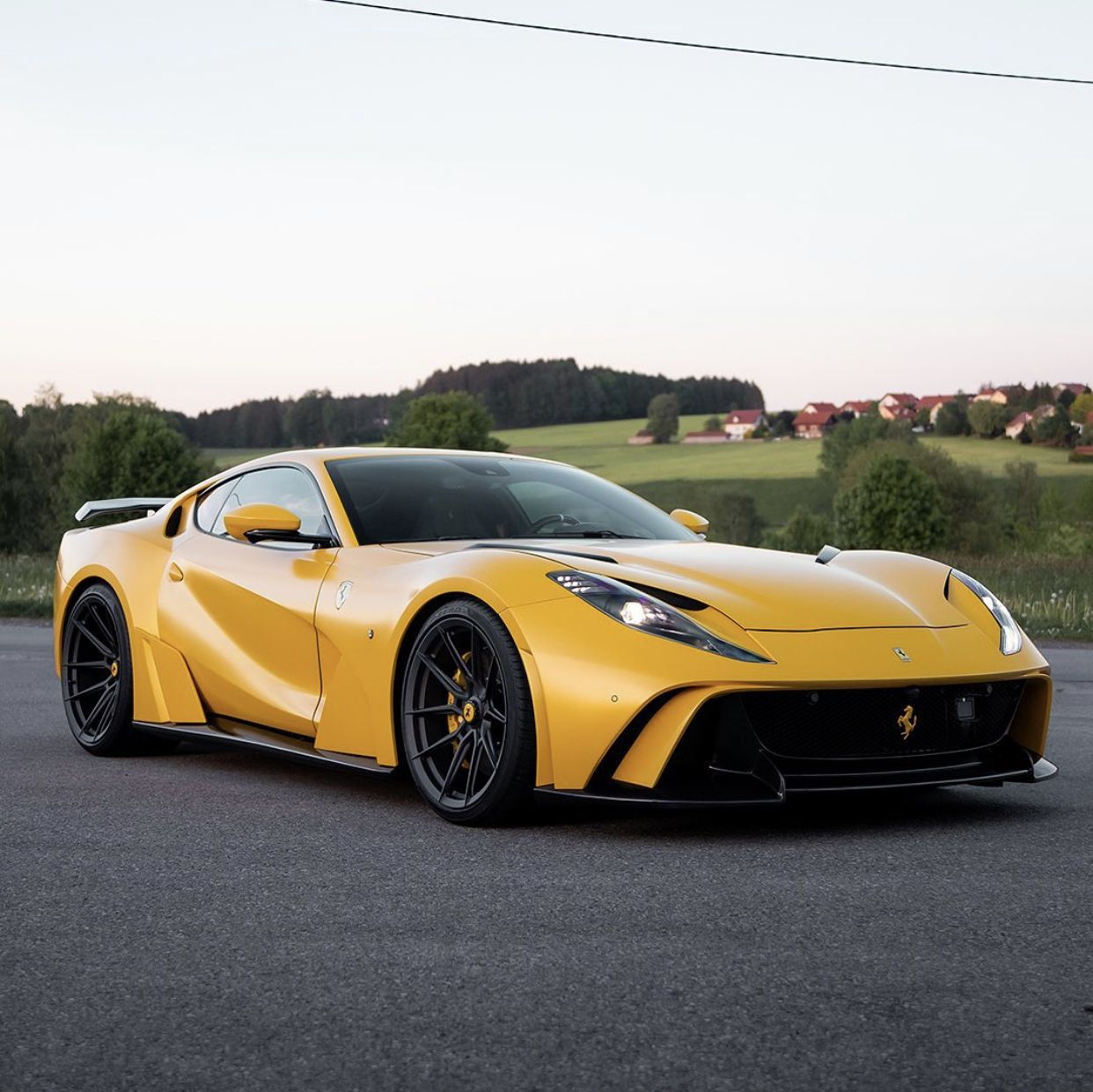 Wallpaper #3hlyI48BtGB6xQ78SYOd42 Ferrari 812 Superfast Painted in Giallo Modena W a Full Novitec N