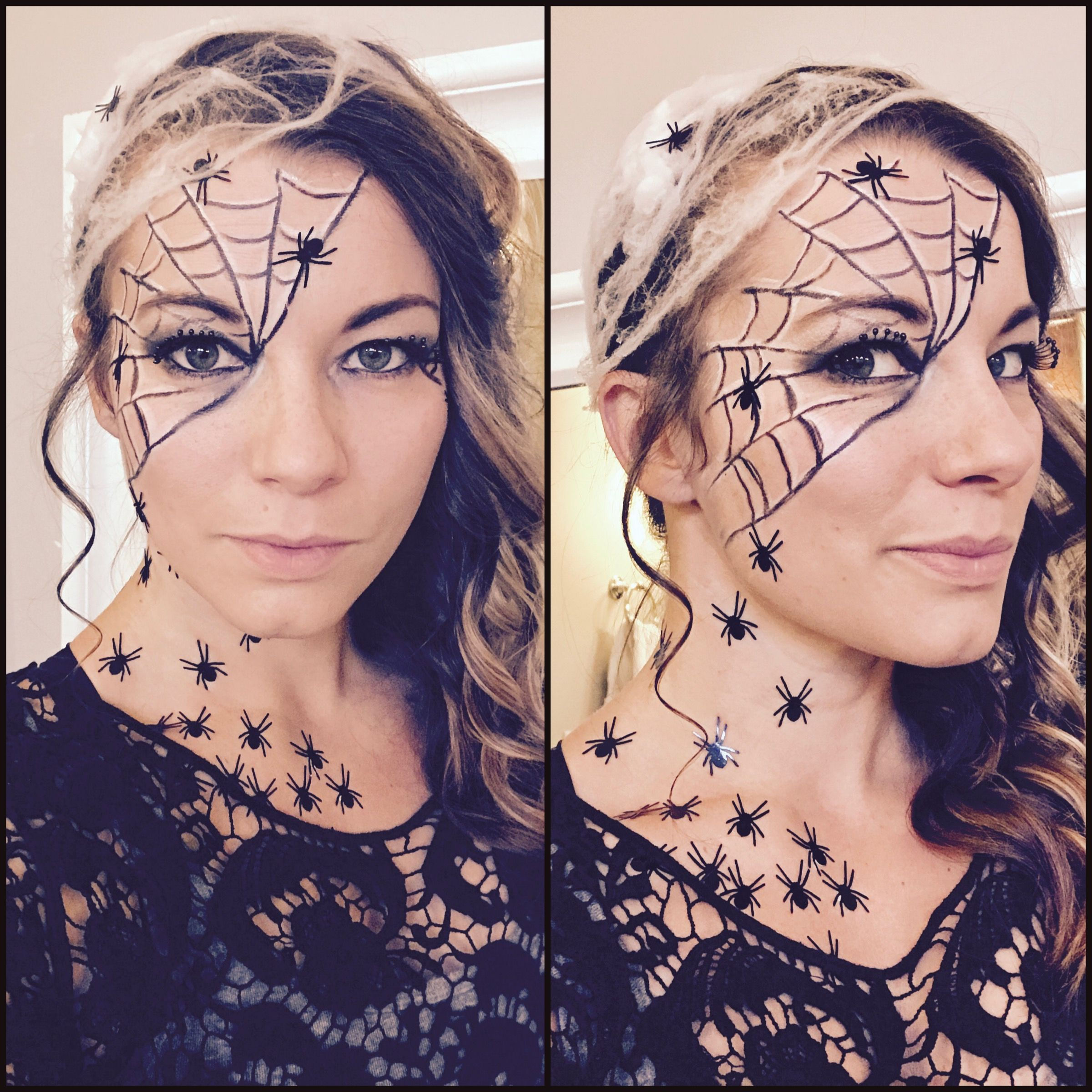 Wallpaper #SLiu2JIBJvJKYCmEWOmY29 Spider Web Makeup Halloween Makeup Easy Last Minute Diy Costume