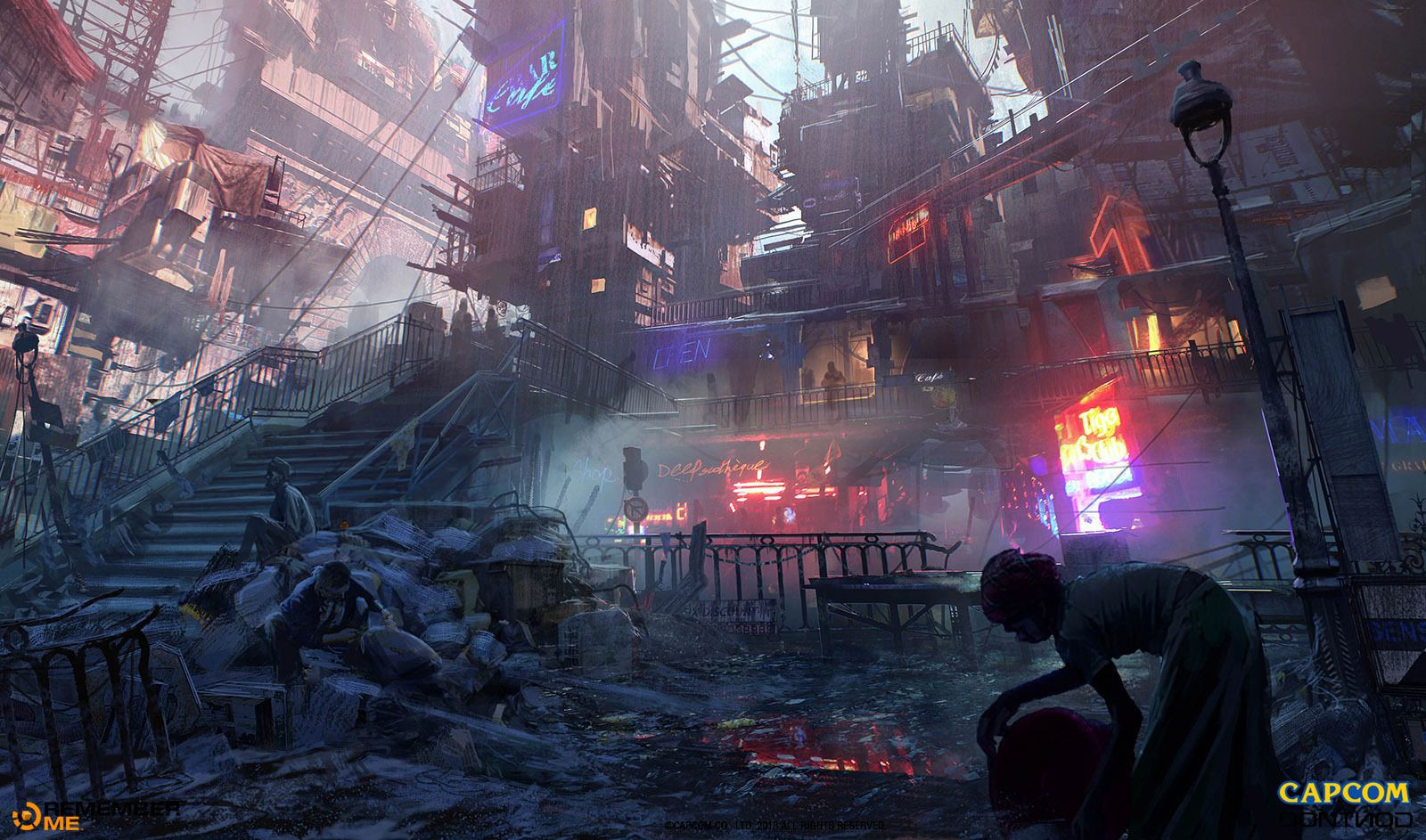 Wallpaper #NWcH9pIBSpphPi3-kYJt112 Artstation Remember Me Slum Neoparis Paul Chadeisson Futuristic