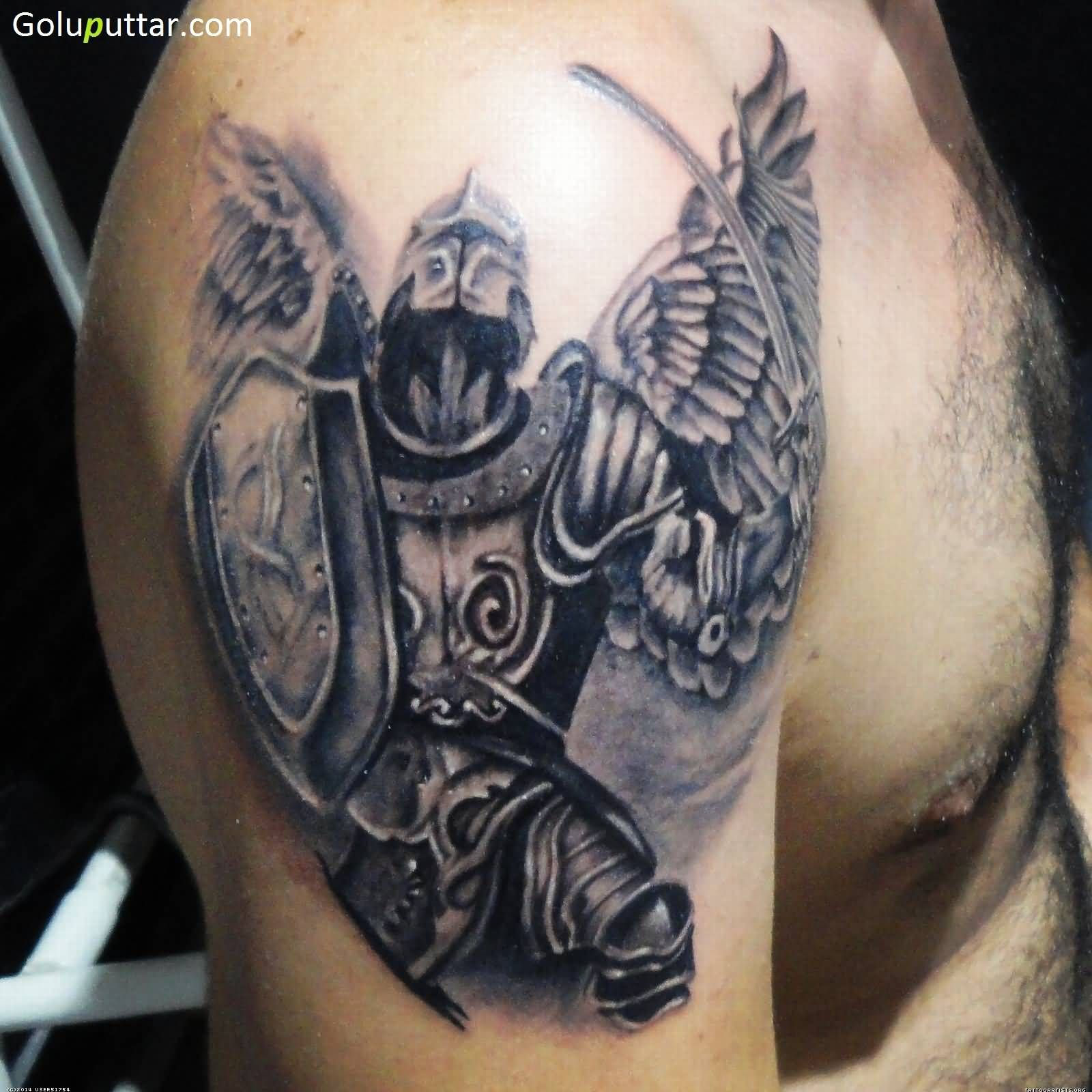 Wallpaper #AWjQGZMBSpphPi3-KBla156 Shield Sword Tattoo Google Search Angel Tattoo Arm Angel Warrior