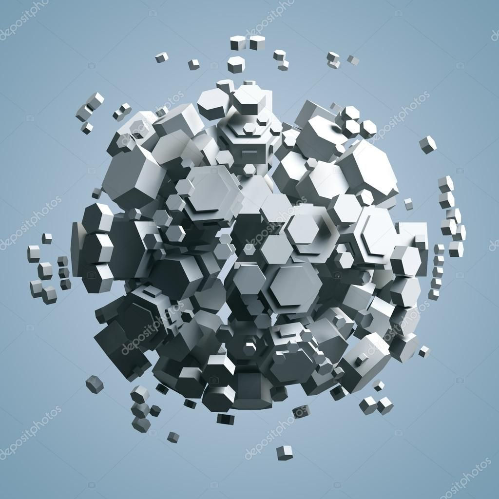 Wallpaper #Ph0GKpMBlOZrFDOkycPy179 3D Rendering of White Hexagonal Prism Sci Fi Background Abstract