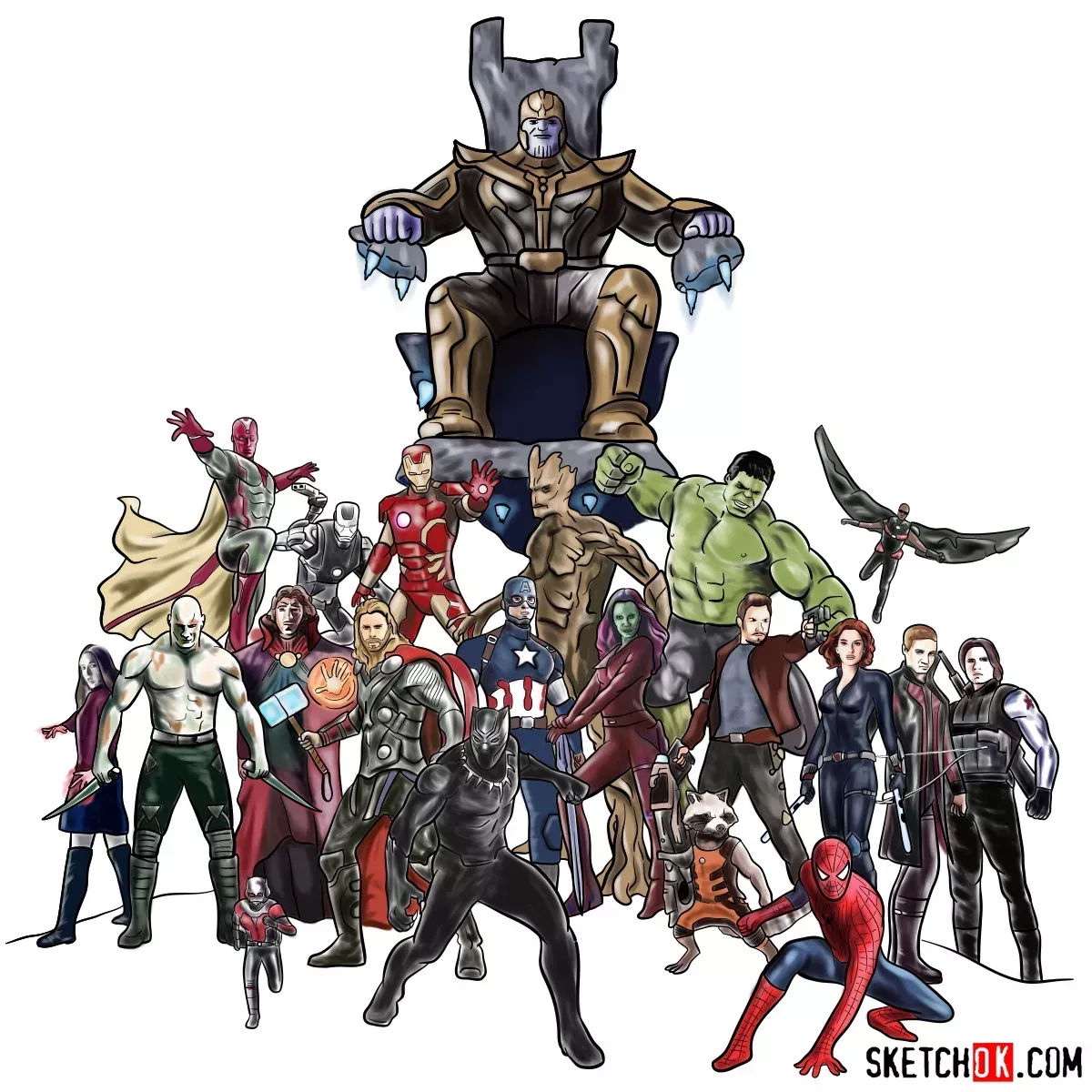 Wallpaper #72703 The Avengers Graphite Drawing by Pen Tacular Artistdeviantartcom on