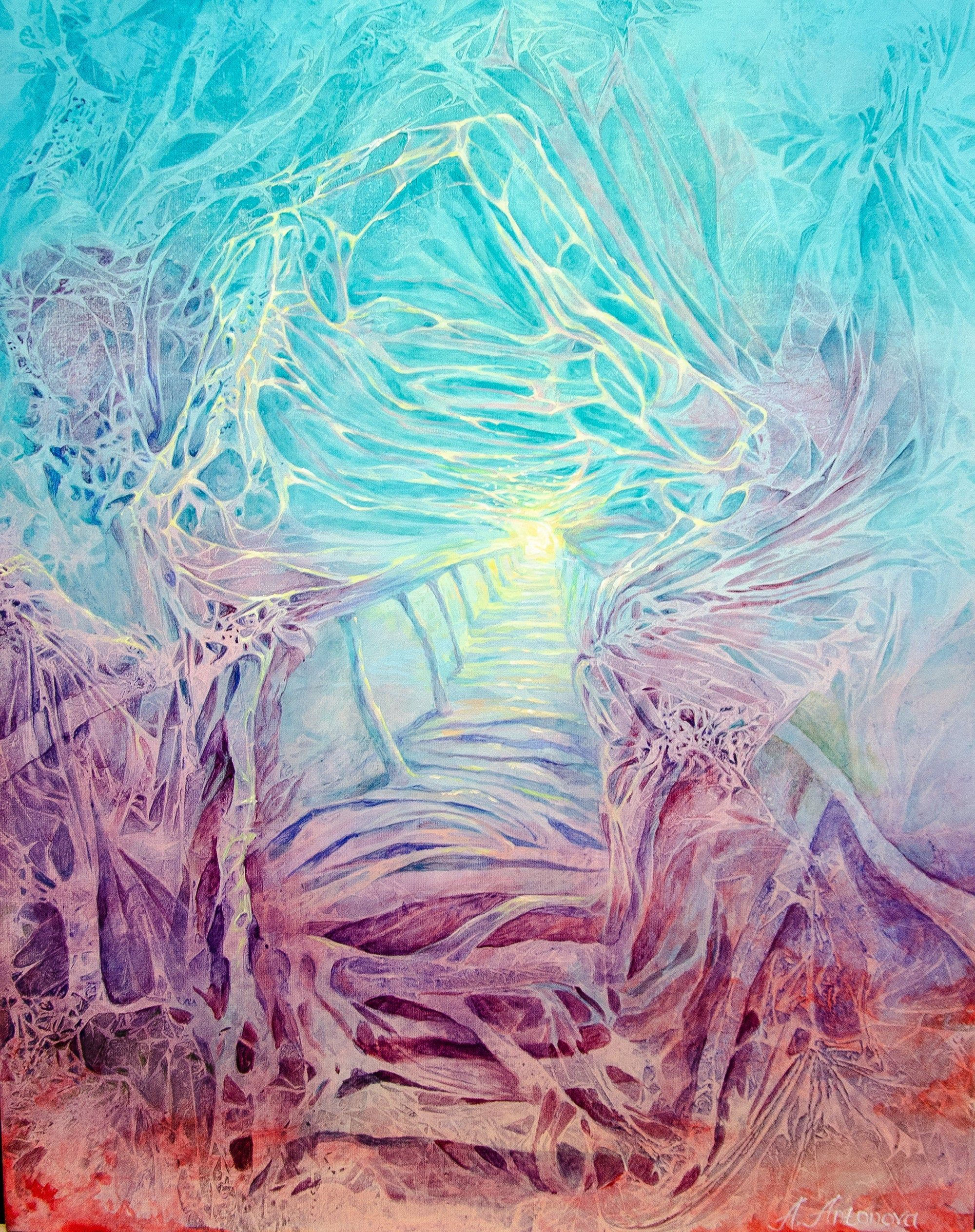 Wallpaper #A7CC0 Abstract Dreams Original Oil Painting Surrealism Handmade Art One