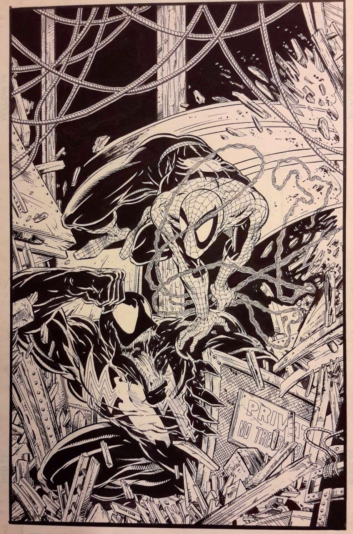 Wallpaper #z2dK-5IBSpphPi3-fJPS48 Todd Mcfarlane Spider Man vs Venom Spiderman Art Comics Artwork