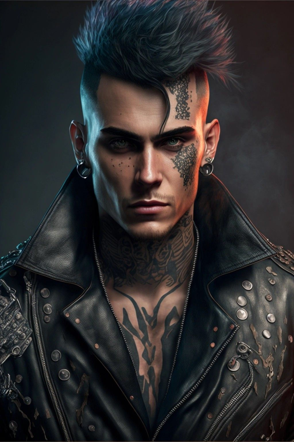 Wallpaper #cKU_N5MBVBiSkHCa8Itg247 Picture Was Created by AI Midjourney Cyberpunk Character Male