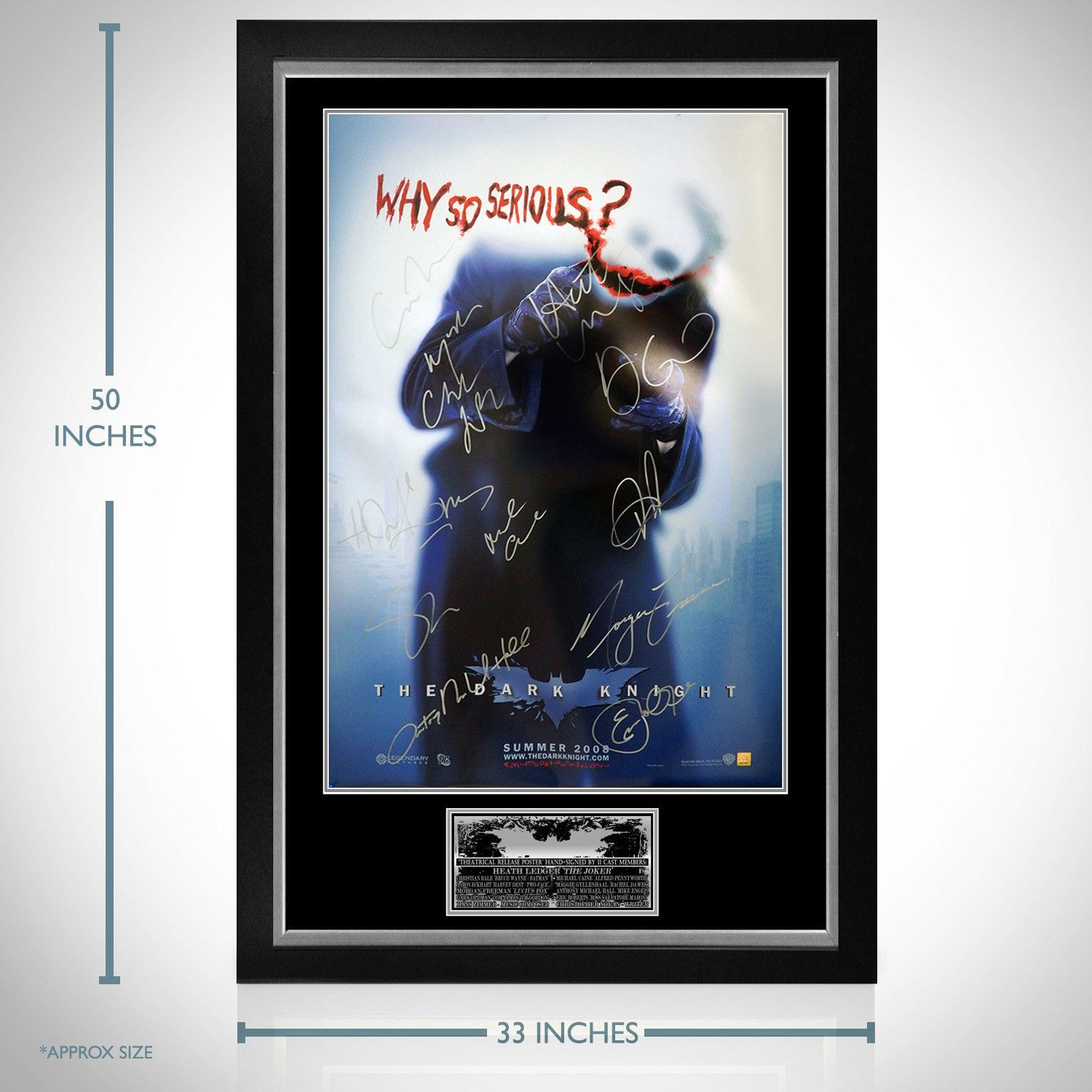 Wallpaper #0C70OJMBeCfPaRV8ObtL185 Dark Knight Cast Signed Poster Custom Frame DC Array